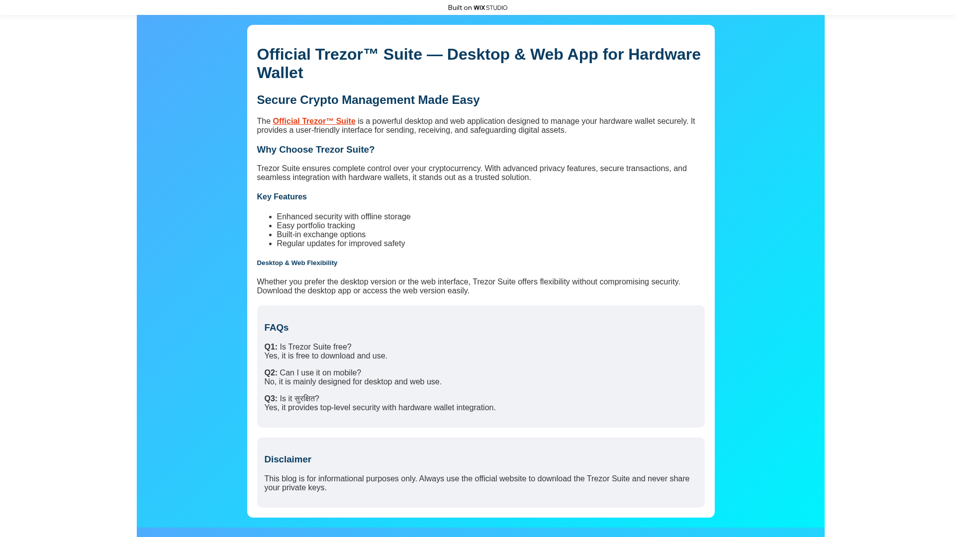 Screenshot of tr-zosuite-tre.wixstudio.com