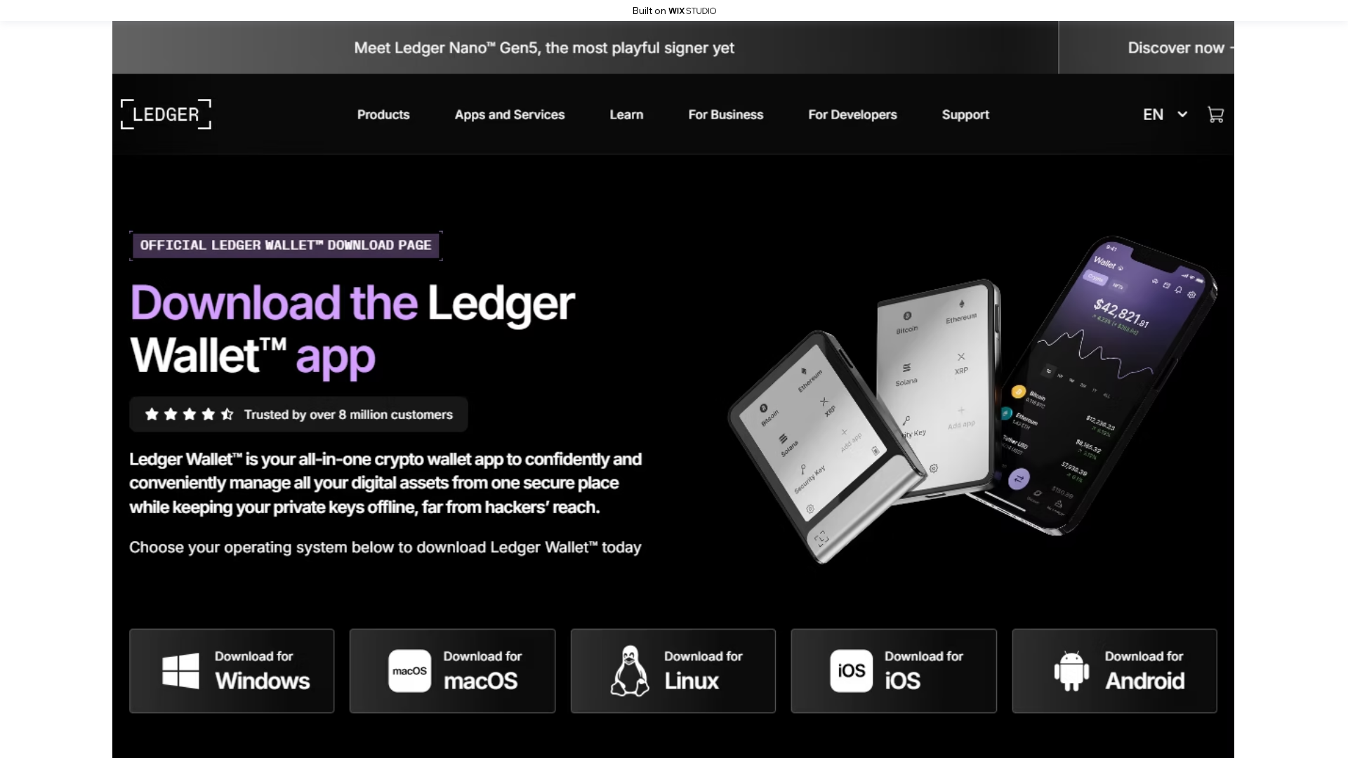 Screenshot of ledgeus.wixstudio.com