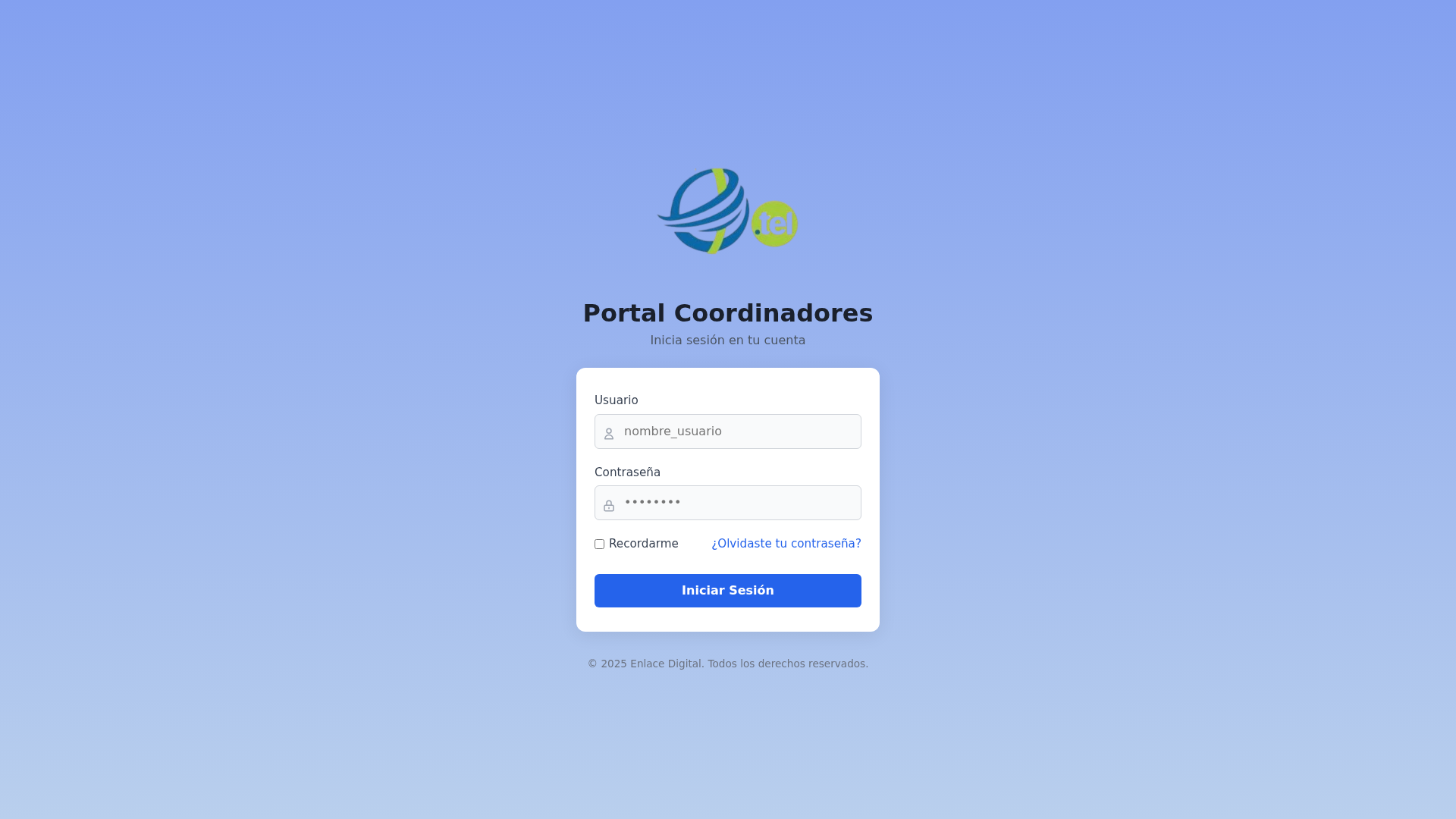 Screenshot of coordinadores.ed-intra.com