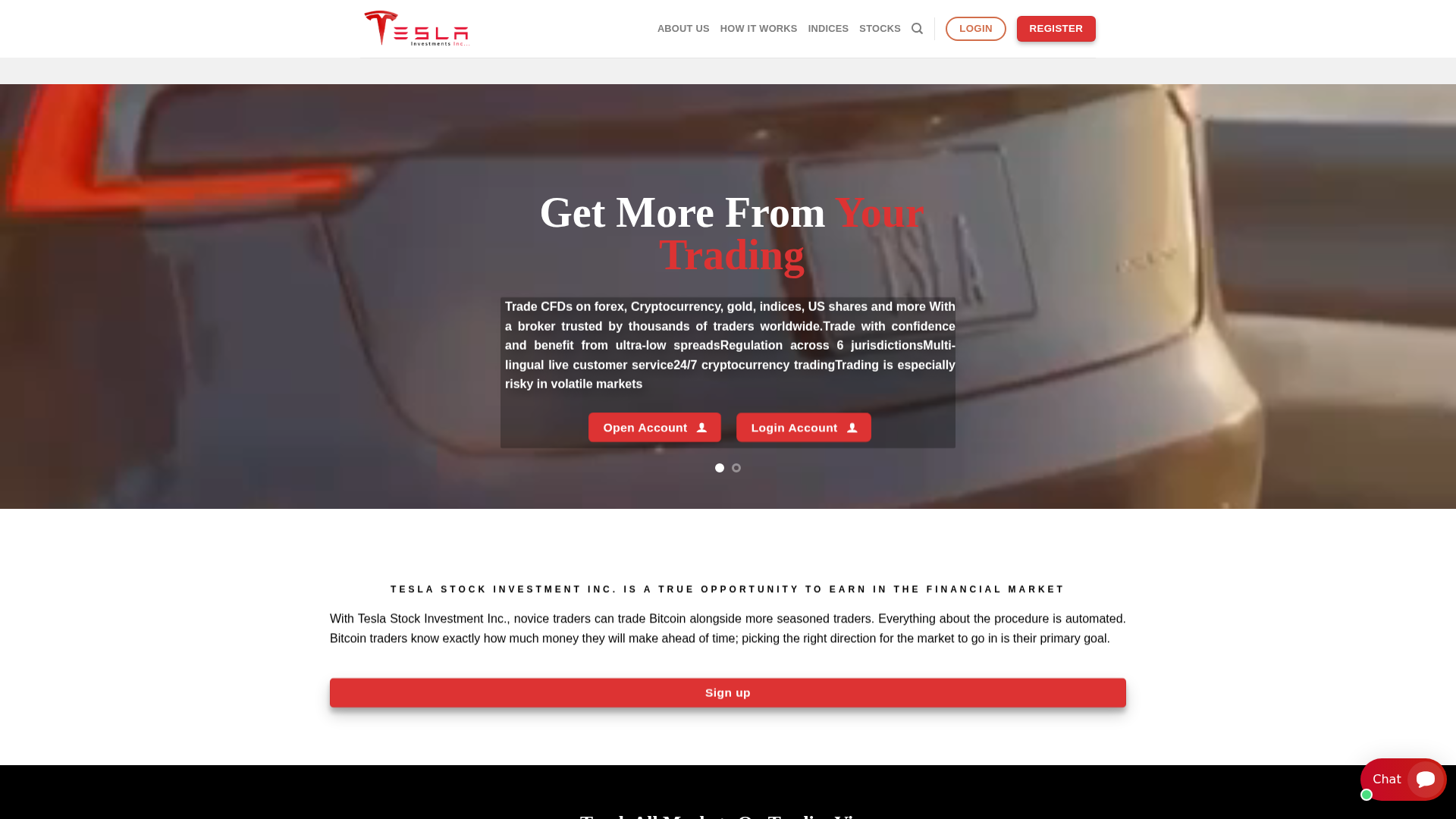 Screenshot of teslaxinvestment.com