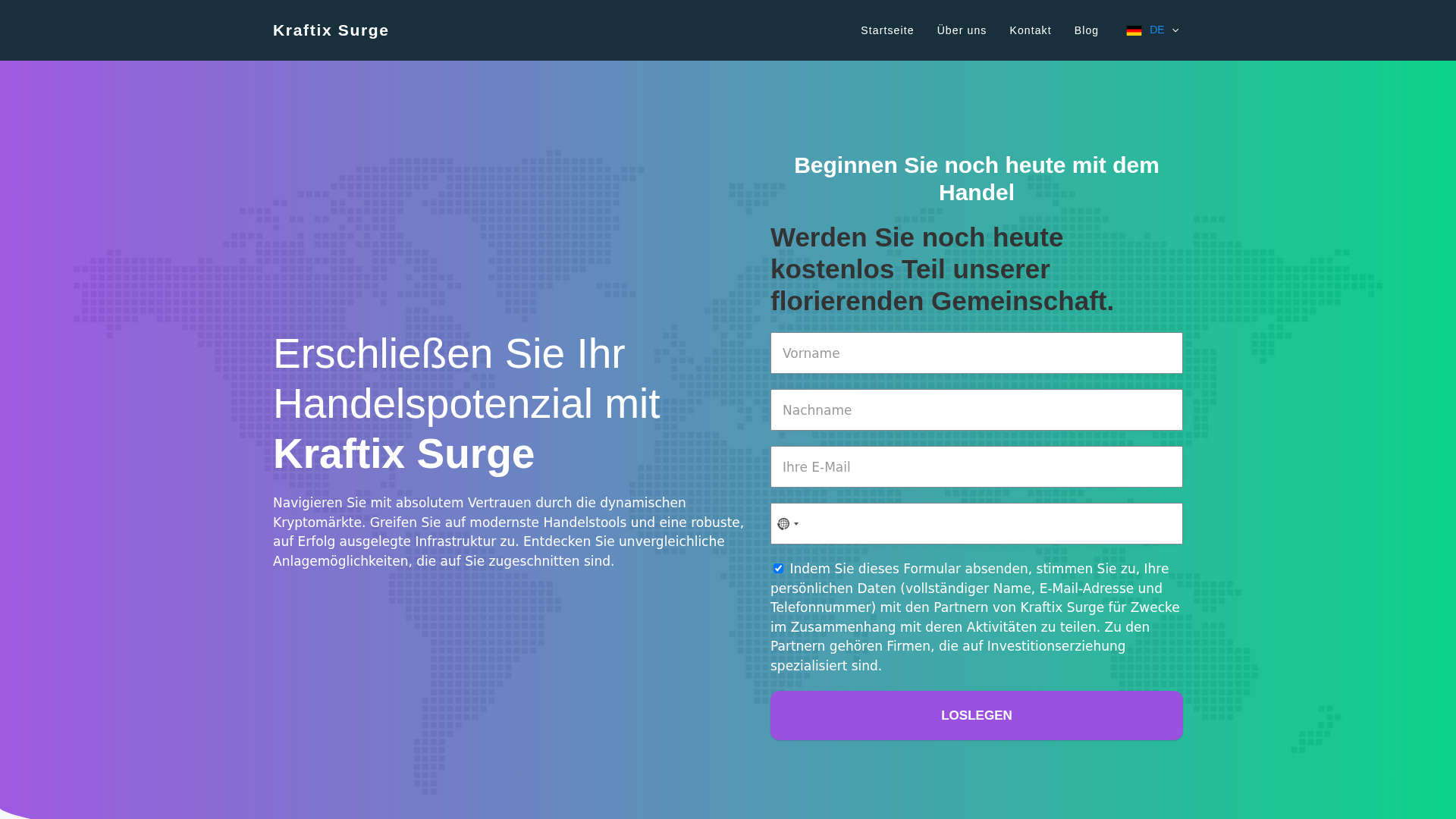 Screenshot of thekraftixsurge.com