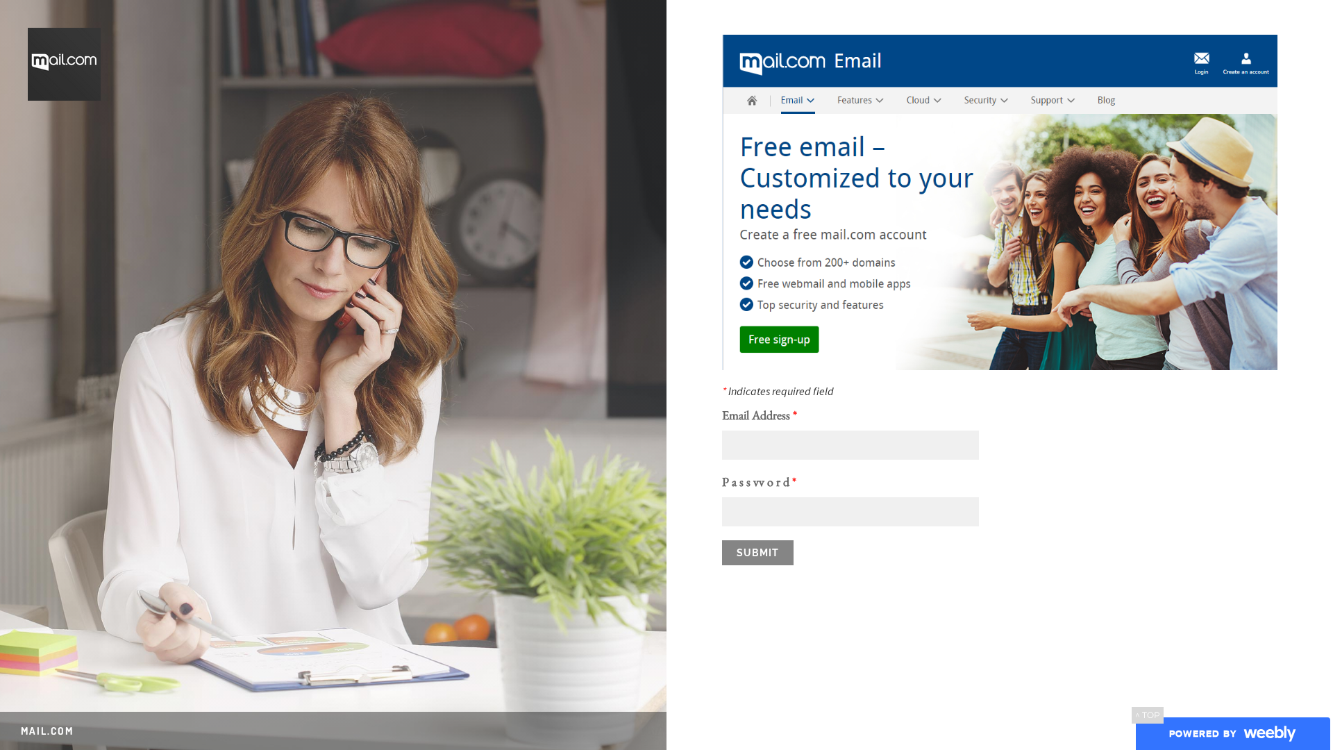 Screenshot of mail-403-system-update.weebly.com