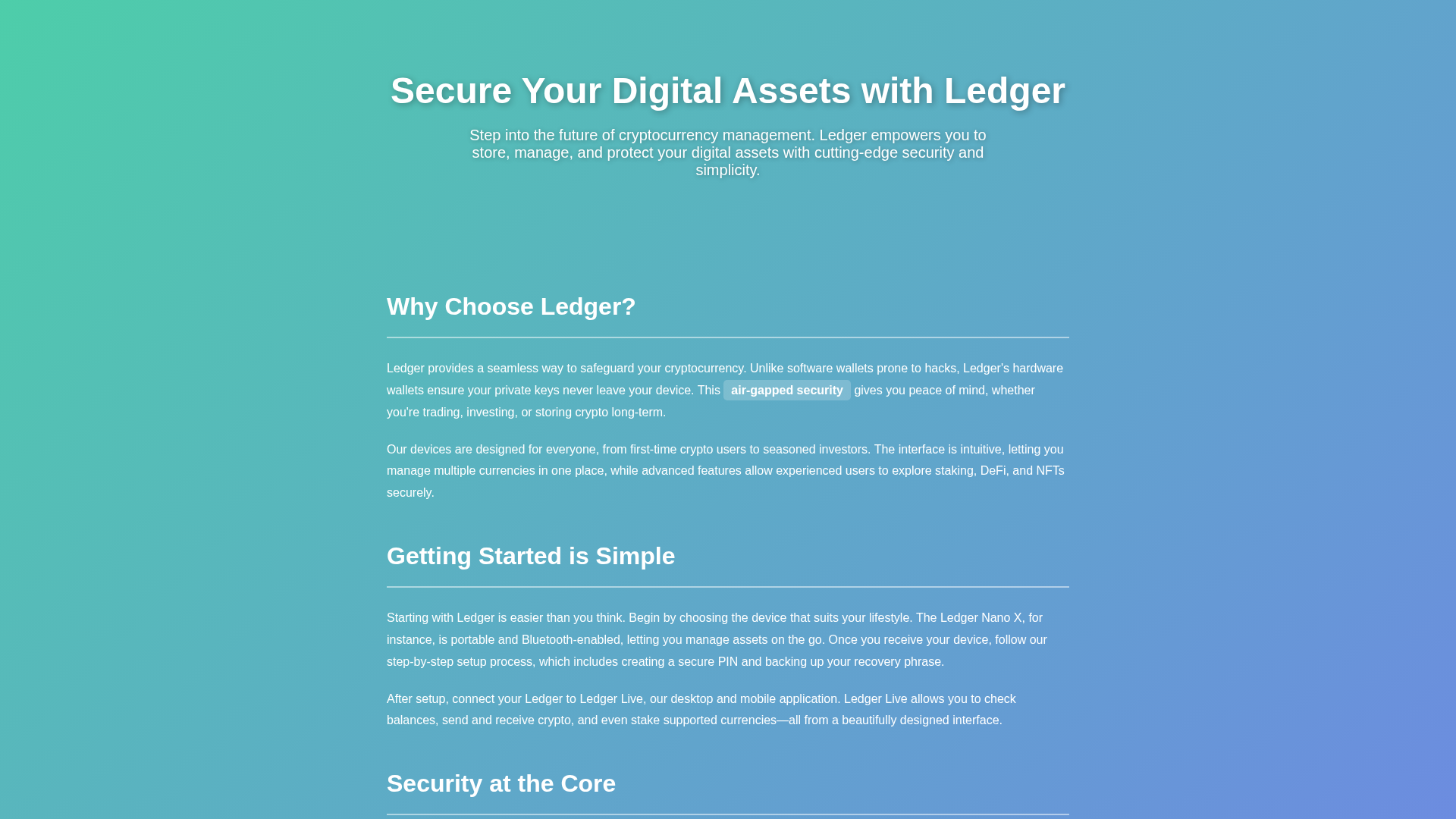 Screenshot of secure-larn-start-ledgr.pages.dev