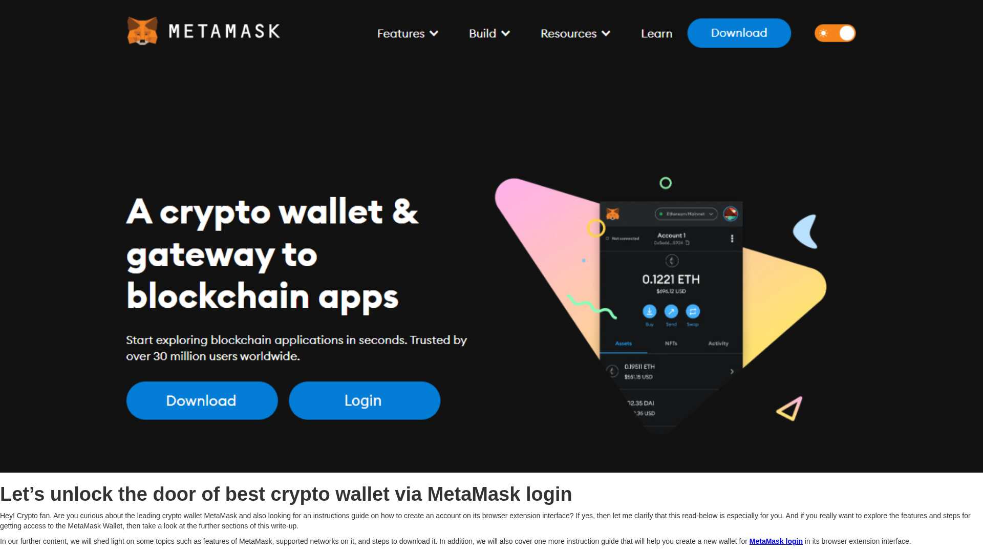 Screenshot of metamnsklog.webflow.io