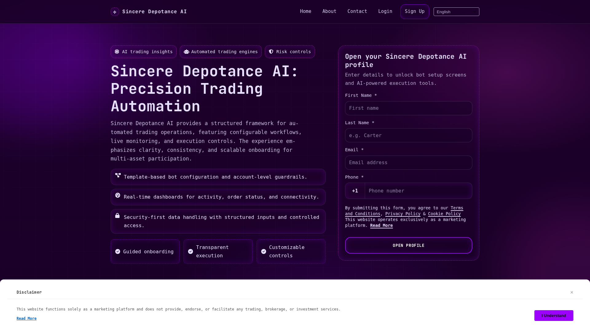 Screenshot of sinceredepotance-ai.pro