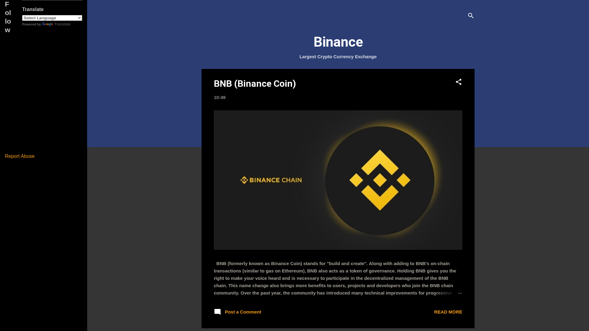 Screenshot of binancelivetrade.blogspot.com