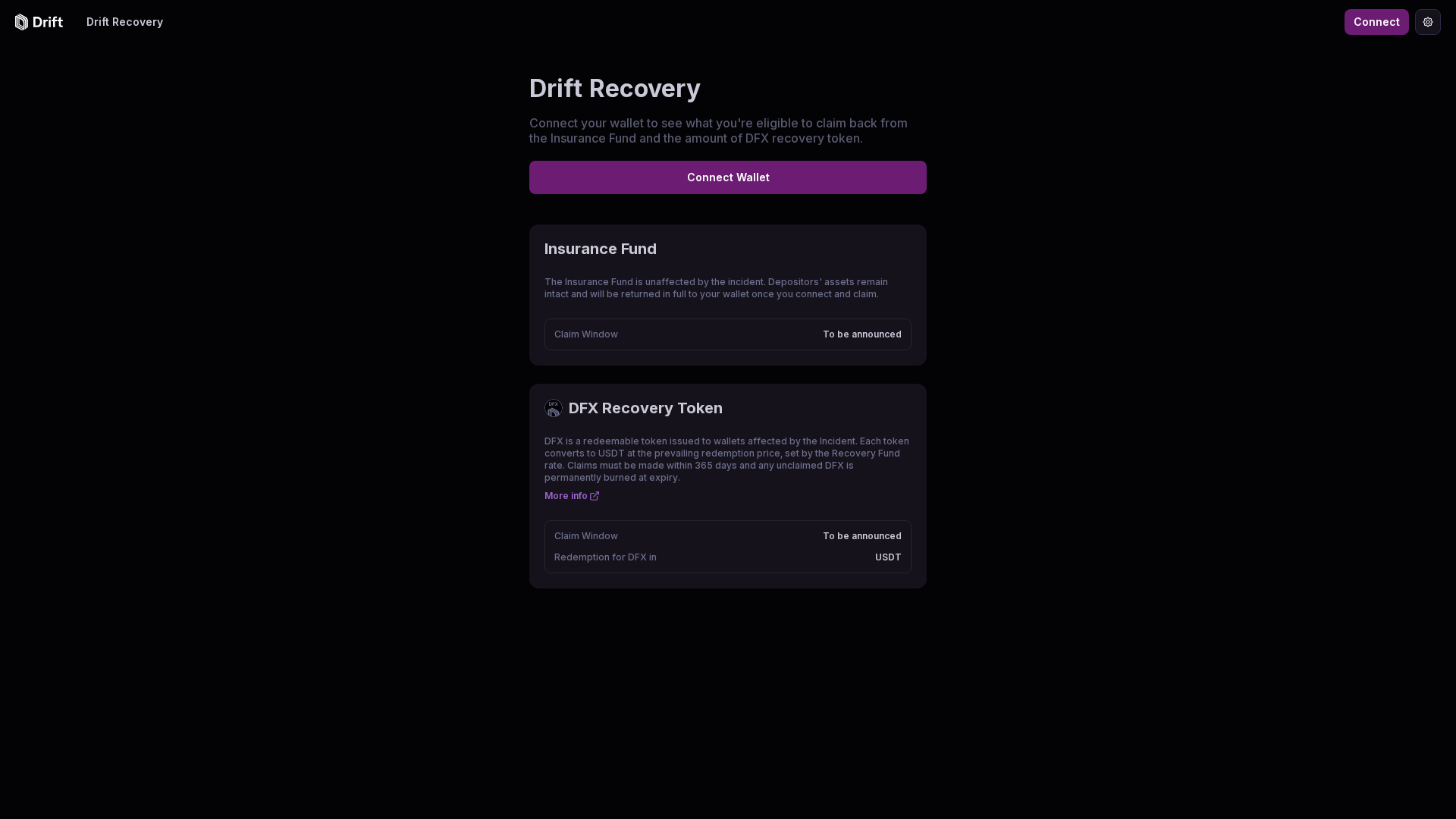 Screenshot of dfx-drift.trade