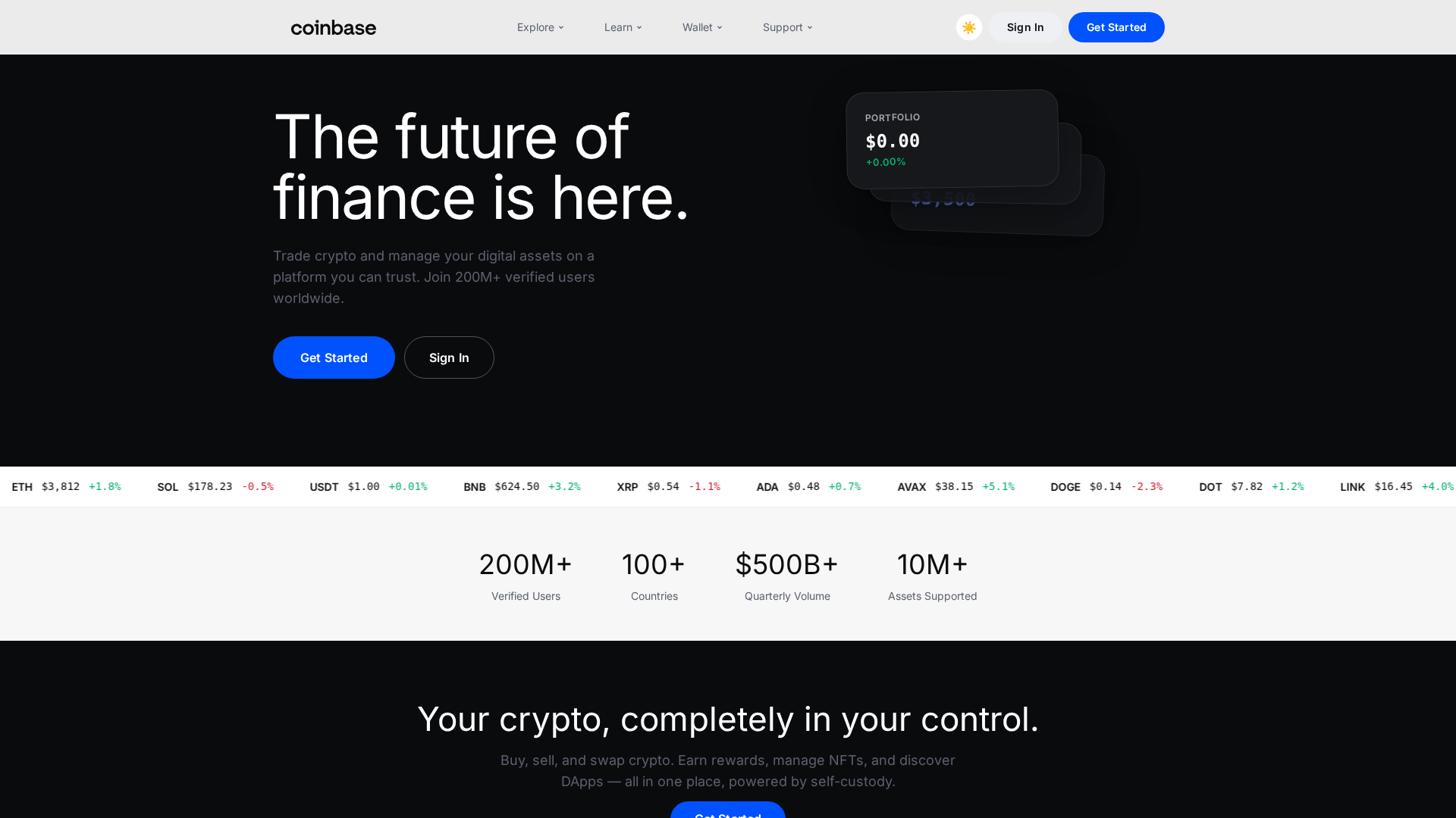Screenshot of www.coinbase-five-cyan.vercel.app