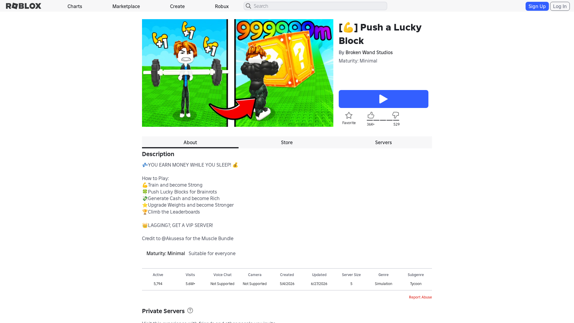 Screenshot of www.roblox.com.bi