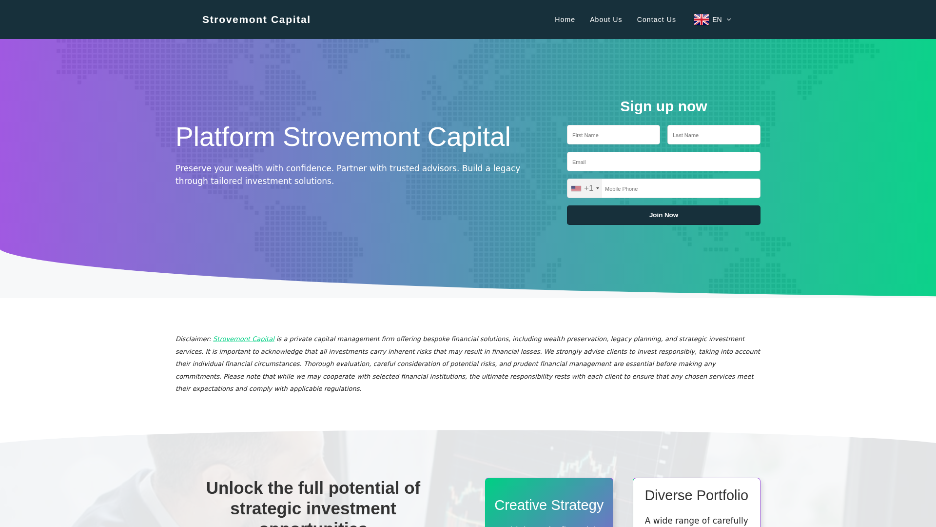 Screenshot of strovemont-capital.org