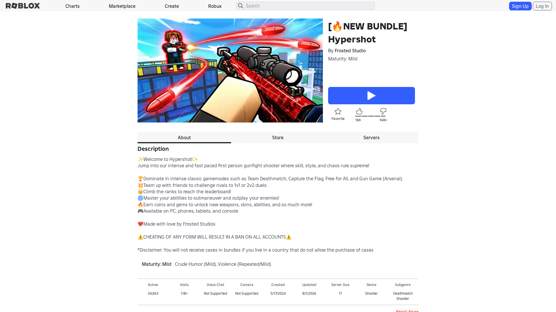 Screenshot of www.roblox.com.bi