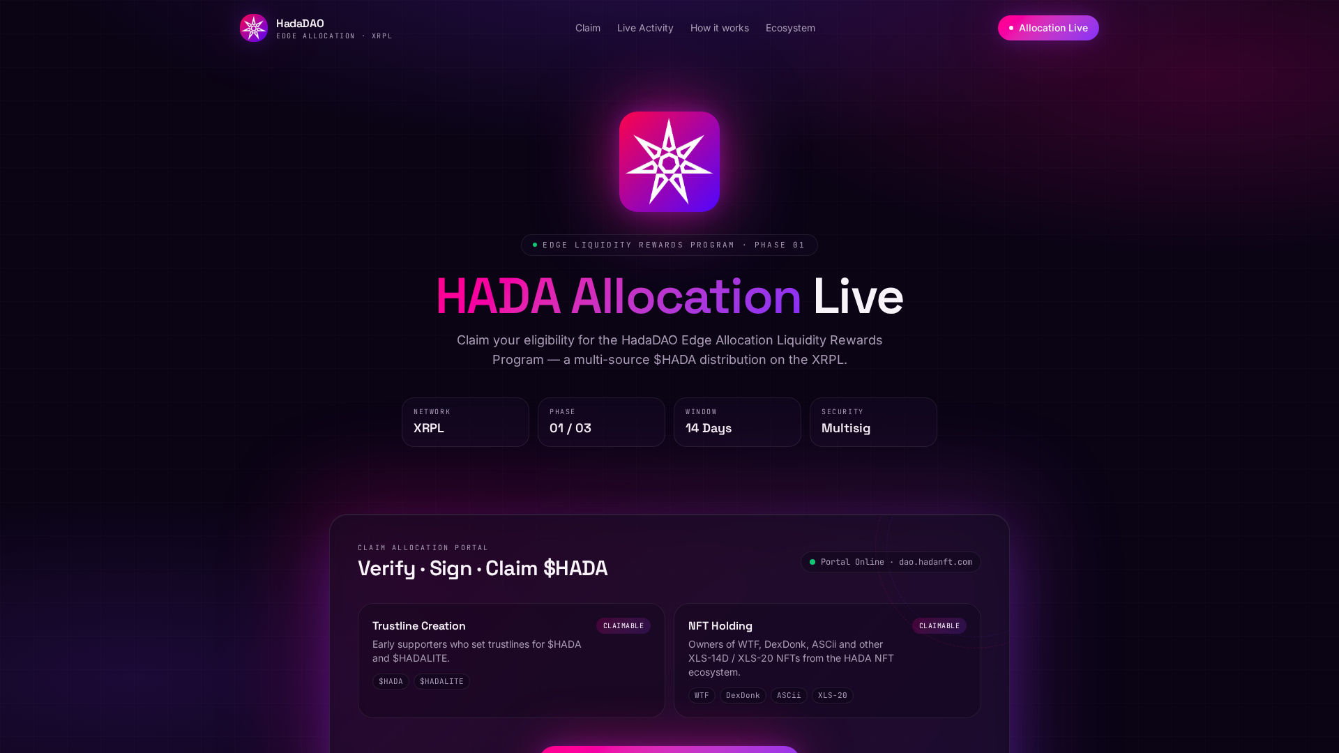 Screenshot of hadanft.info