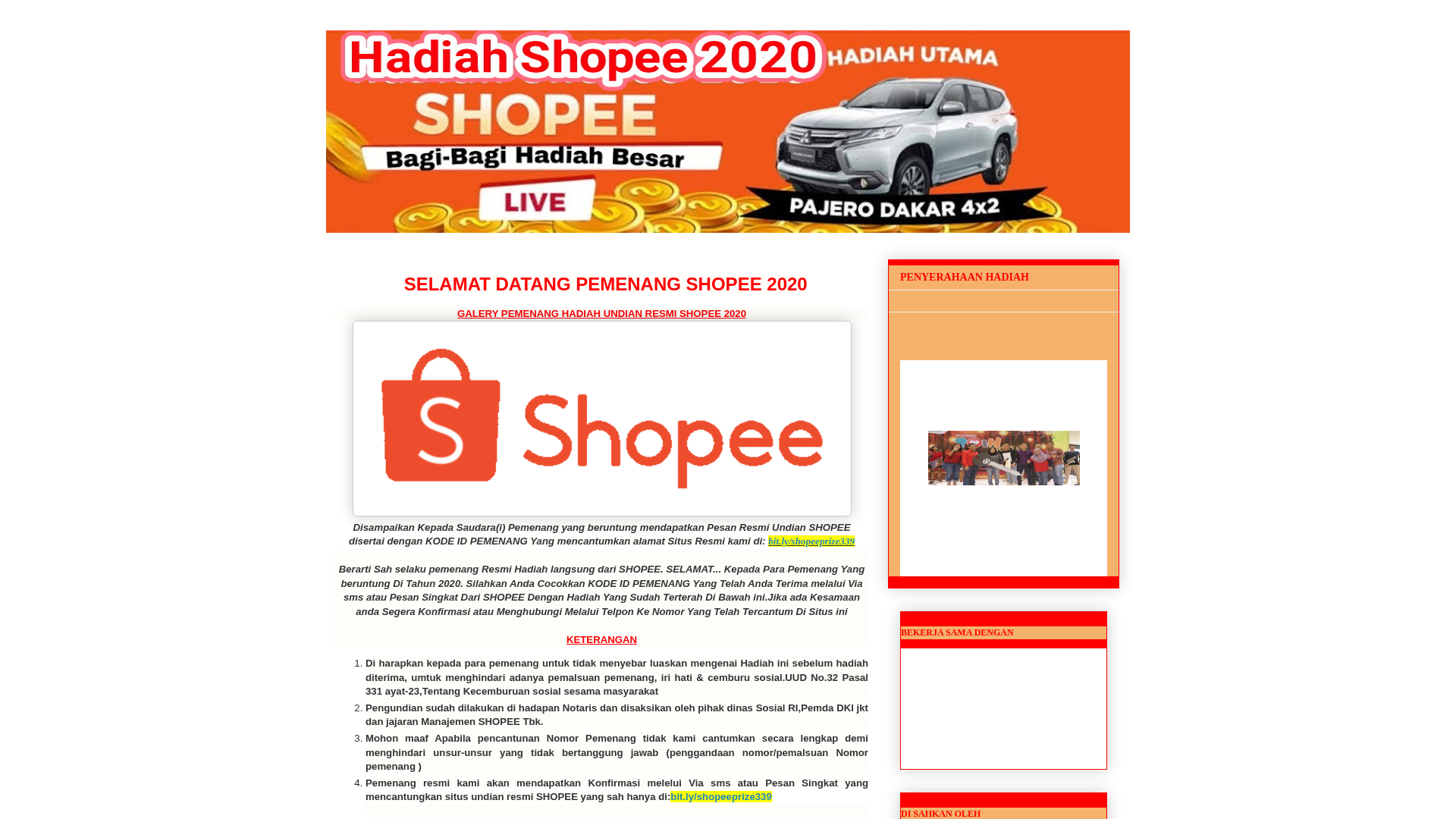 Screenshot of shopeeprize339.blogspot.com