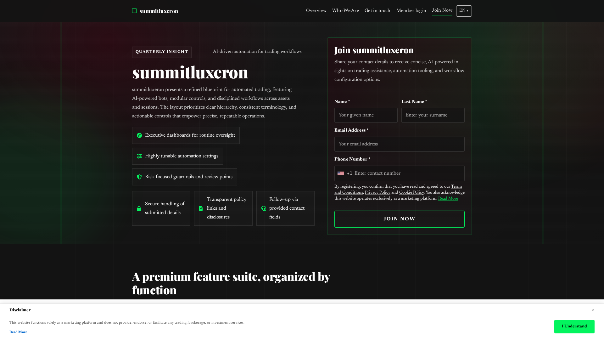 Screenshot of summitluxeron-app.com