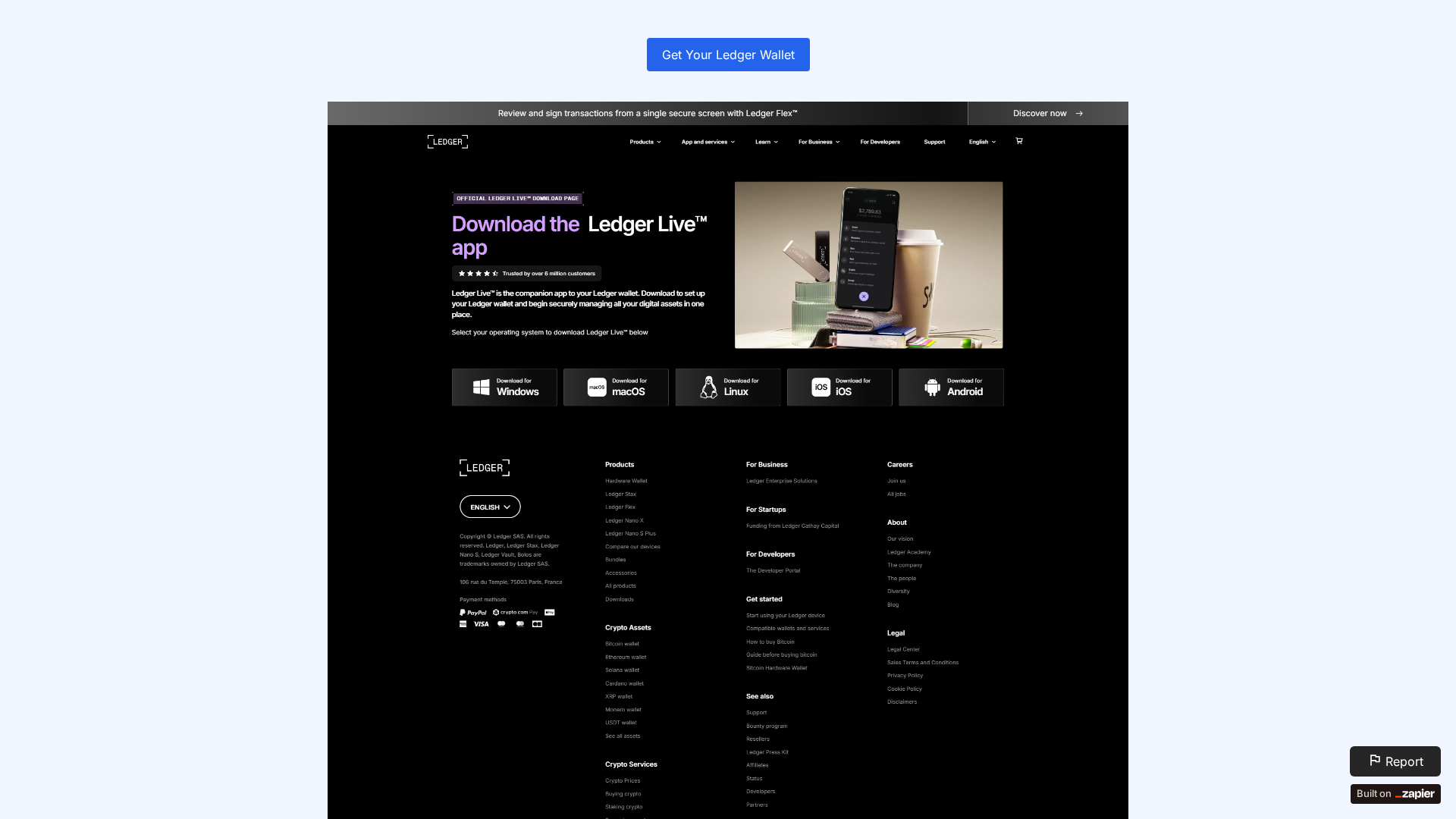 Screenshot of get-ladgrehelp.zapier.app