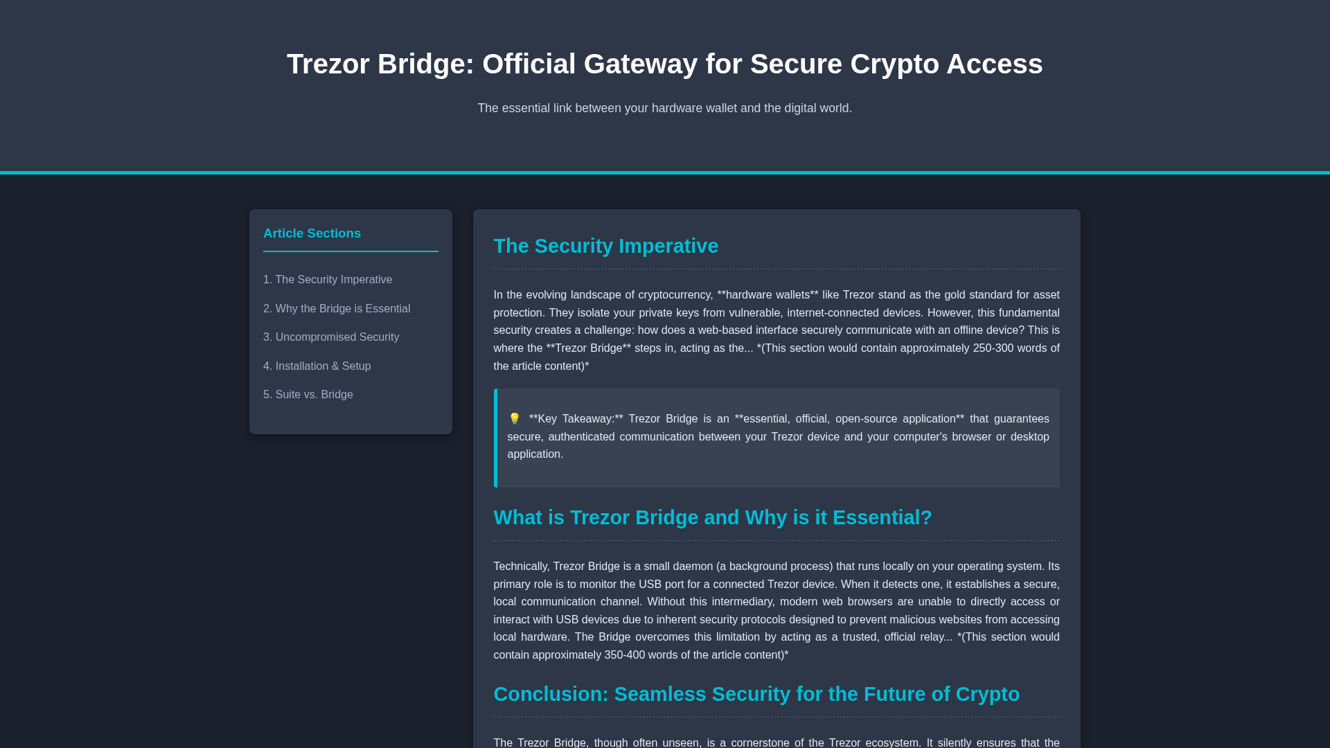 Screenshot of bridge-io-trezare.pages.dev