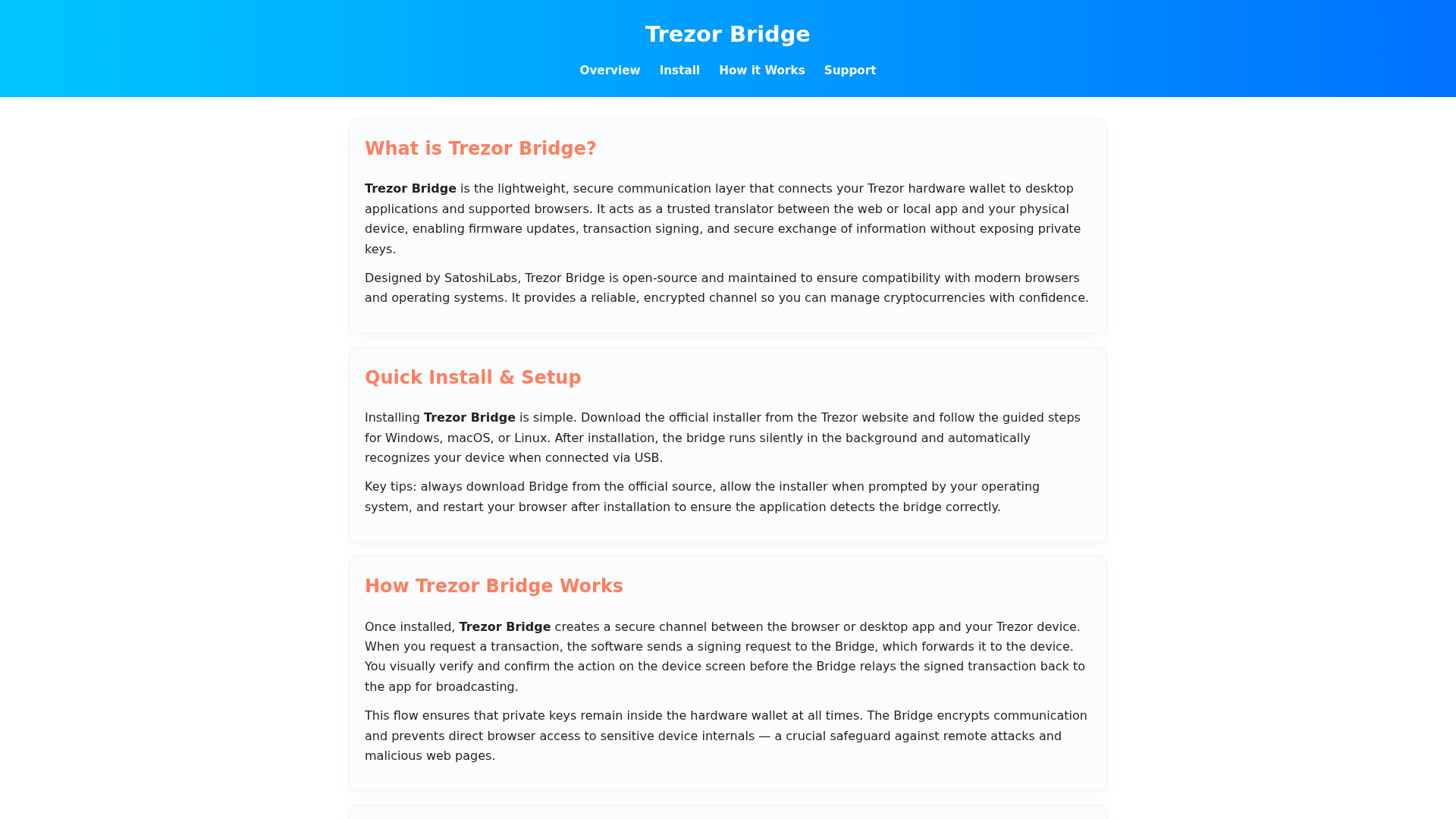 Screenshot of brdge-io-trzor.pages.dev