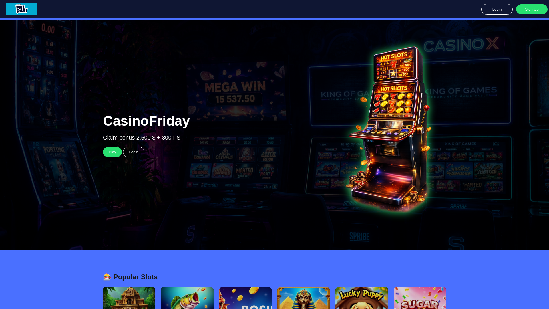 Screenshot of casinofridayca.com