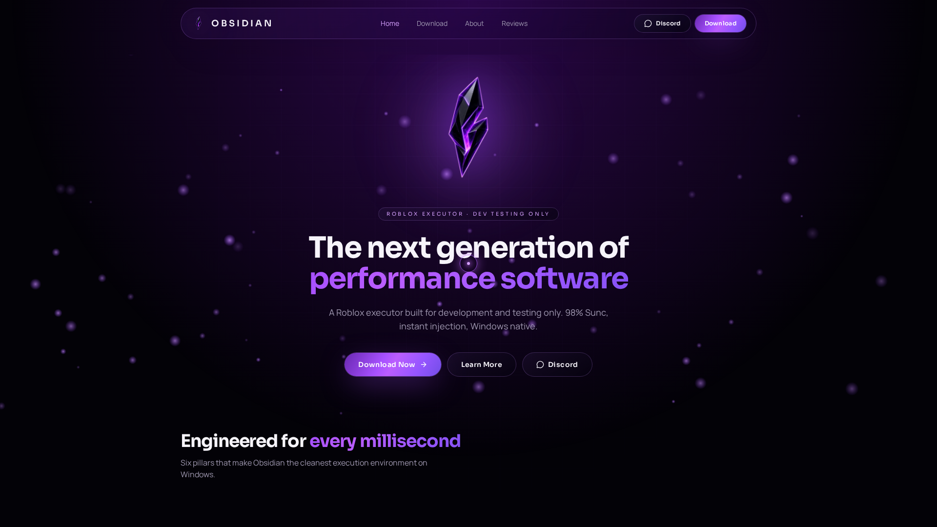 Screenshot of obsidianexecutor.vercel.app