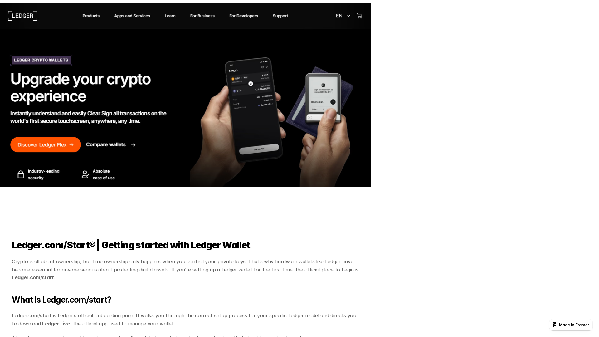 Screenshot of eng-ledgrstart-us.framer.media