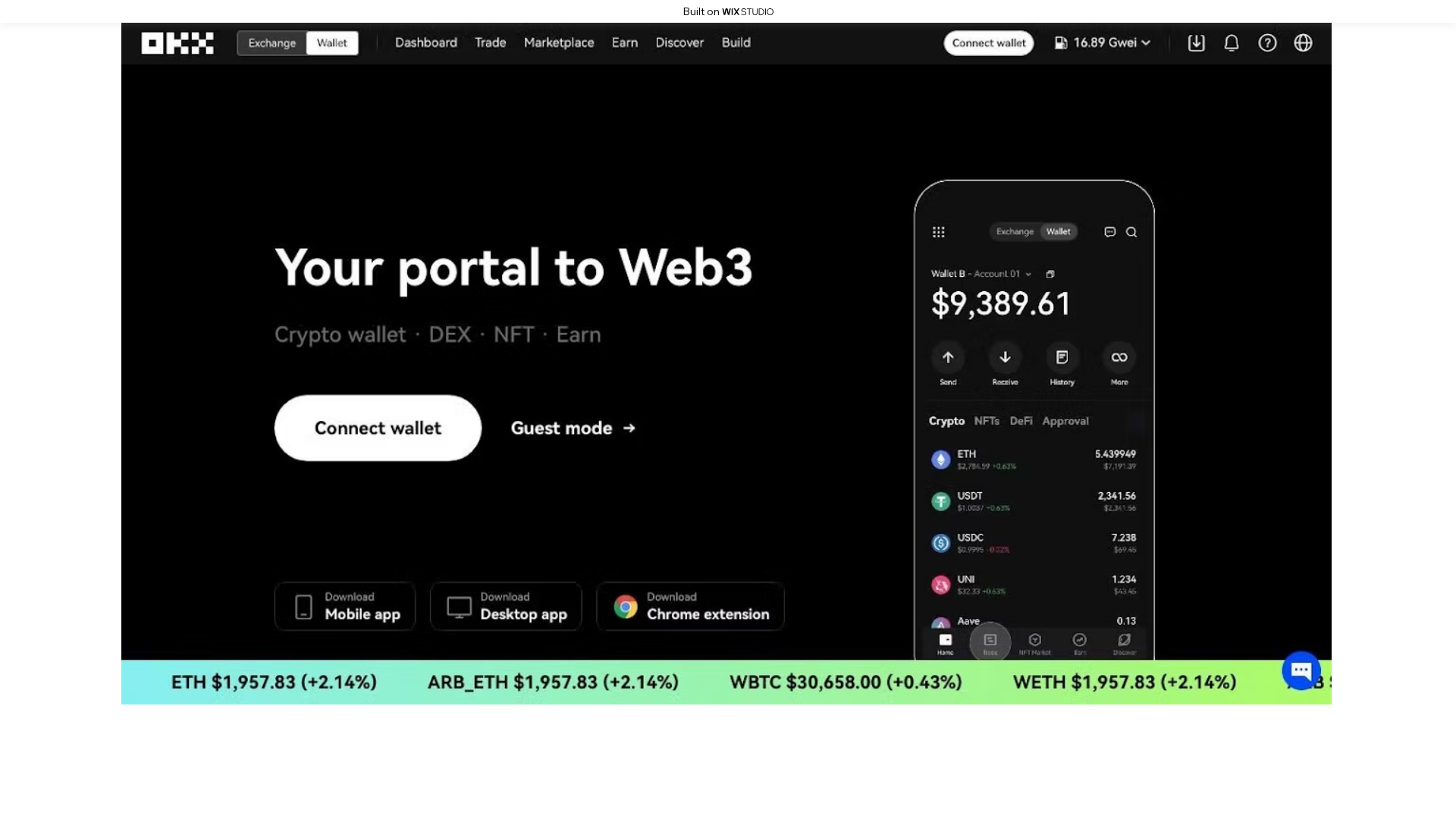 Screenshot of homeokxapps.wixstudio.com