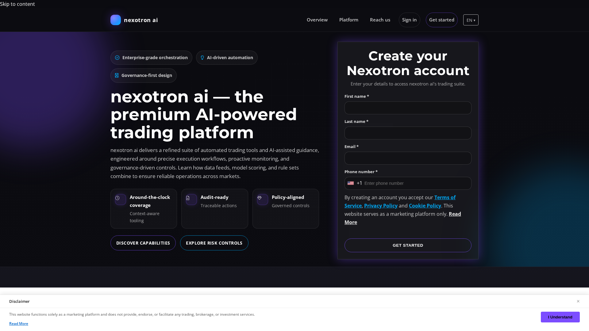 Screenshot of nexotronai.pro