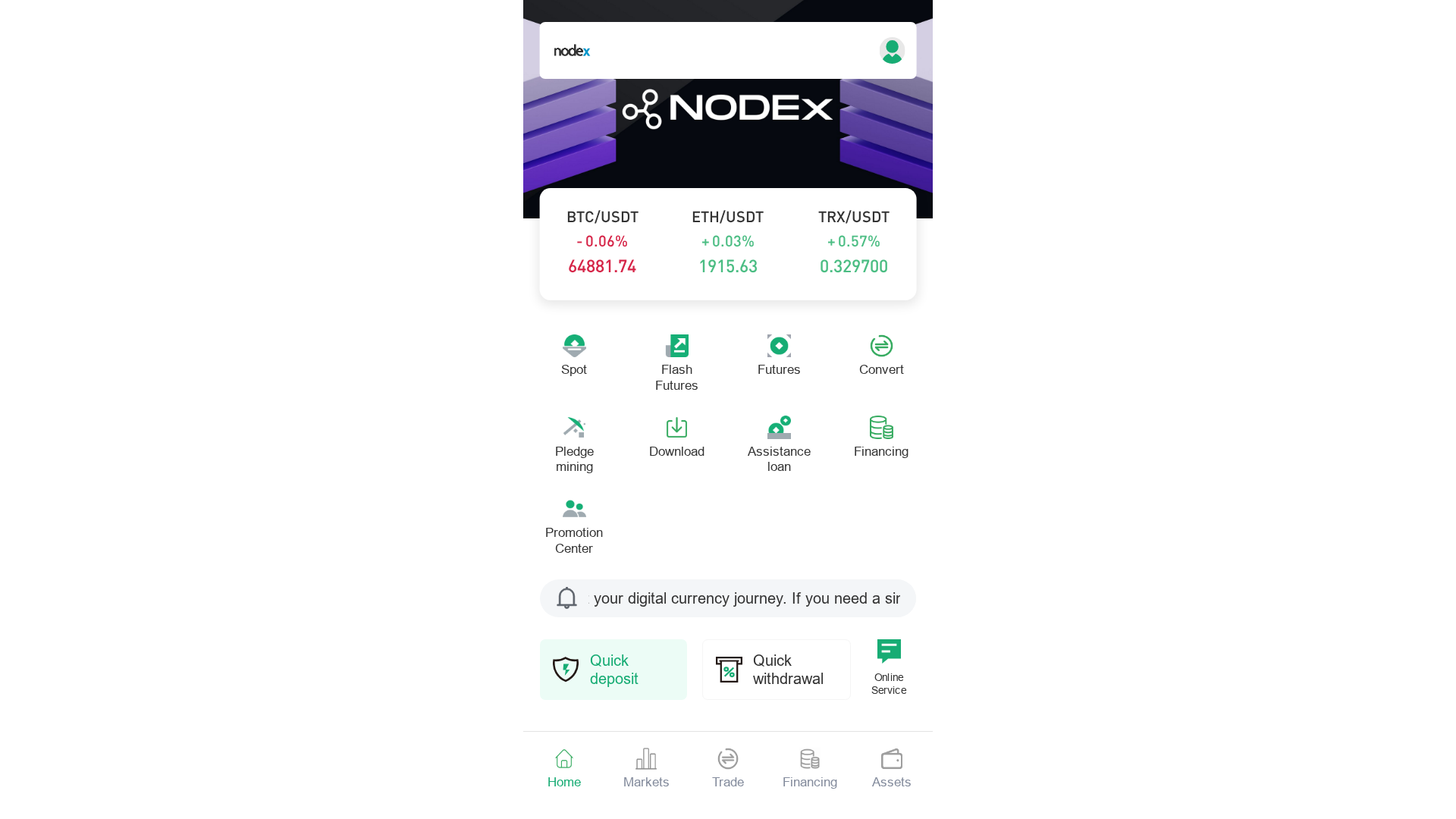 Screenshot of nodexdex.com