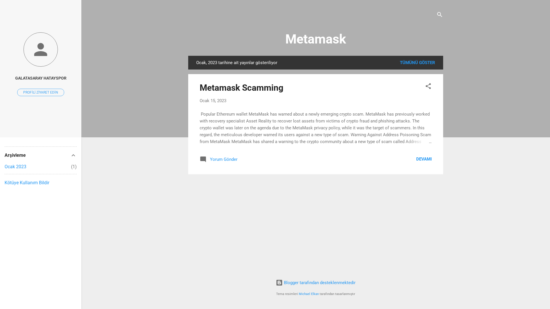 Screenshot of metamask-scam.blogspot.com