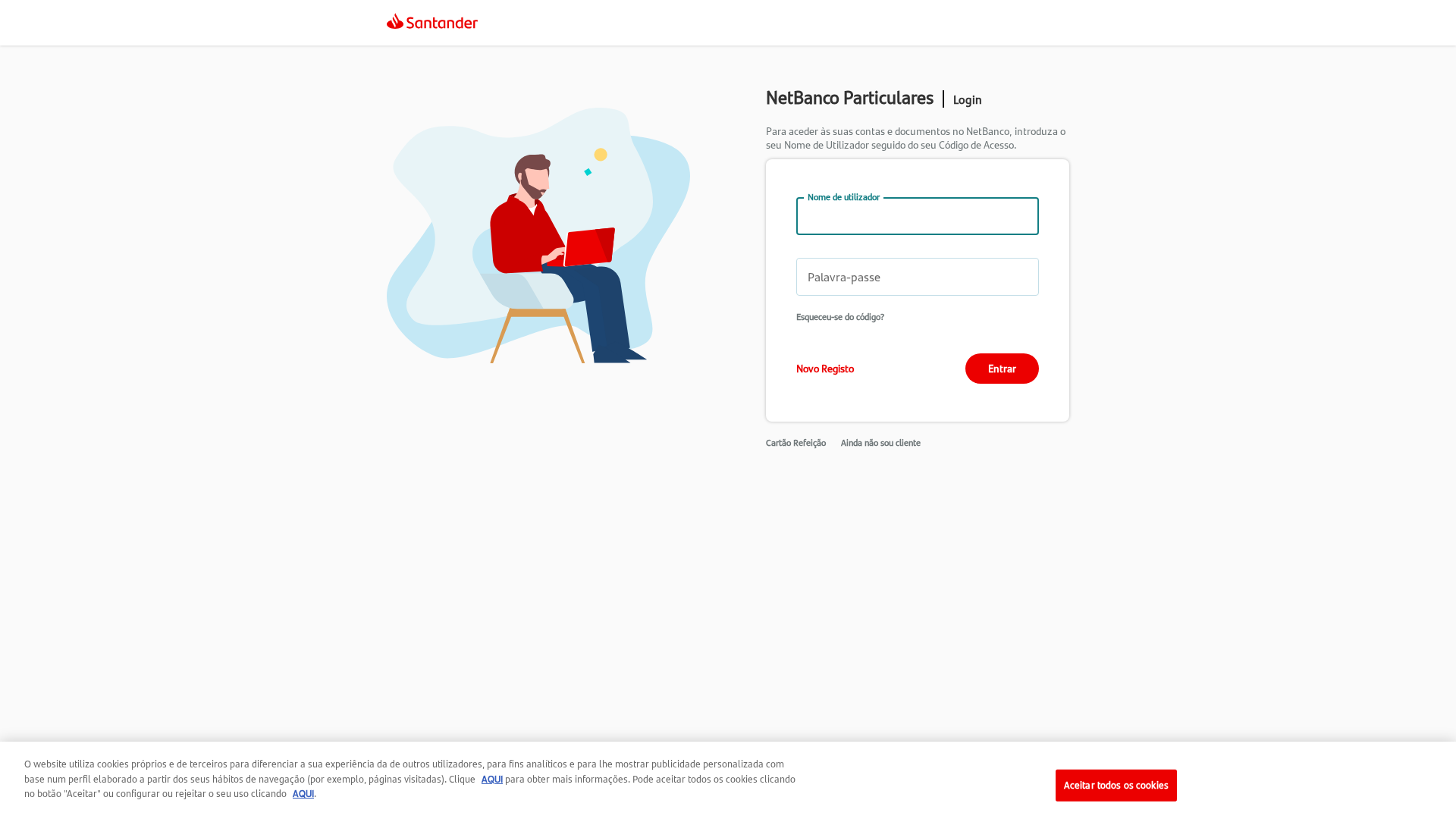 Screenshot of santander-portugal.com