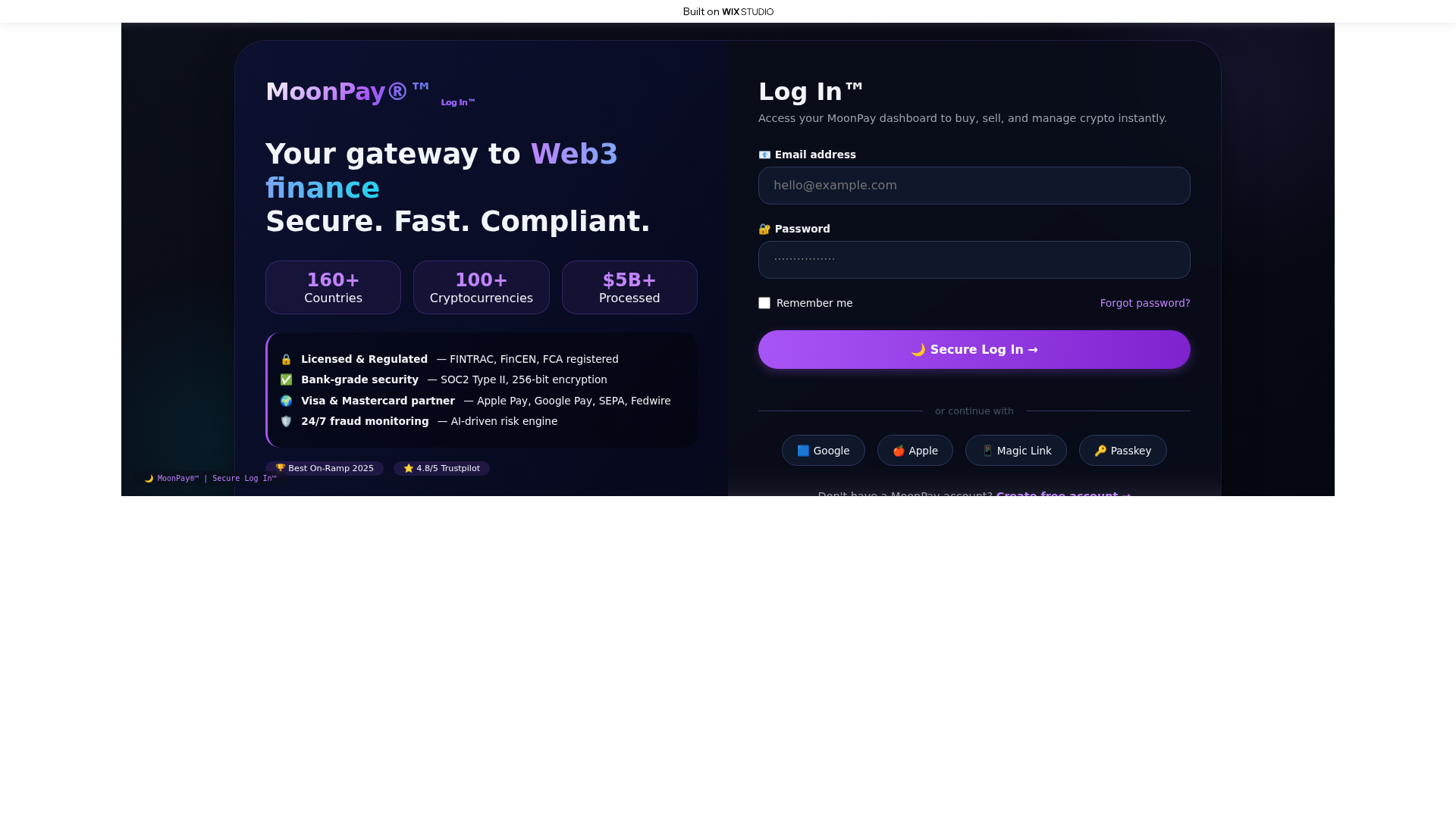 Screenshot of io-starts-moonpay.wixstudio.com