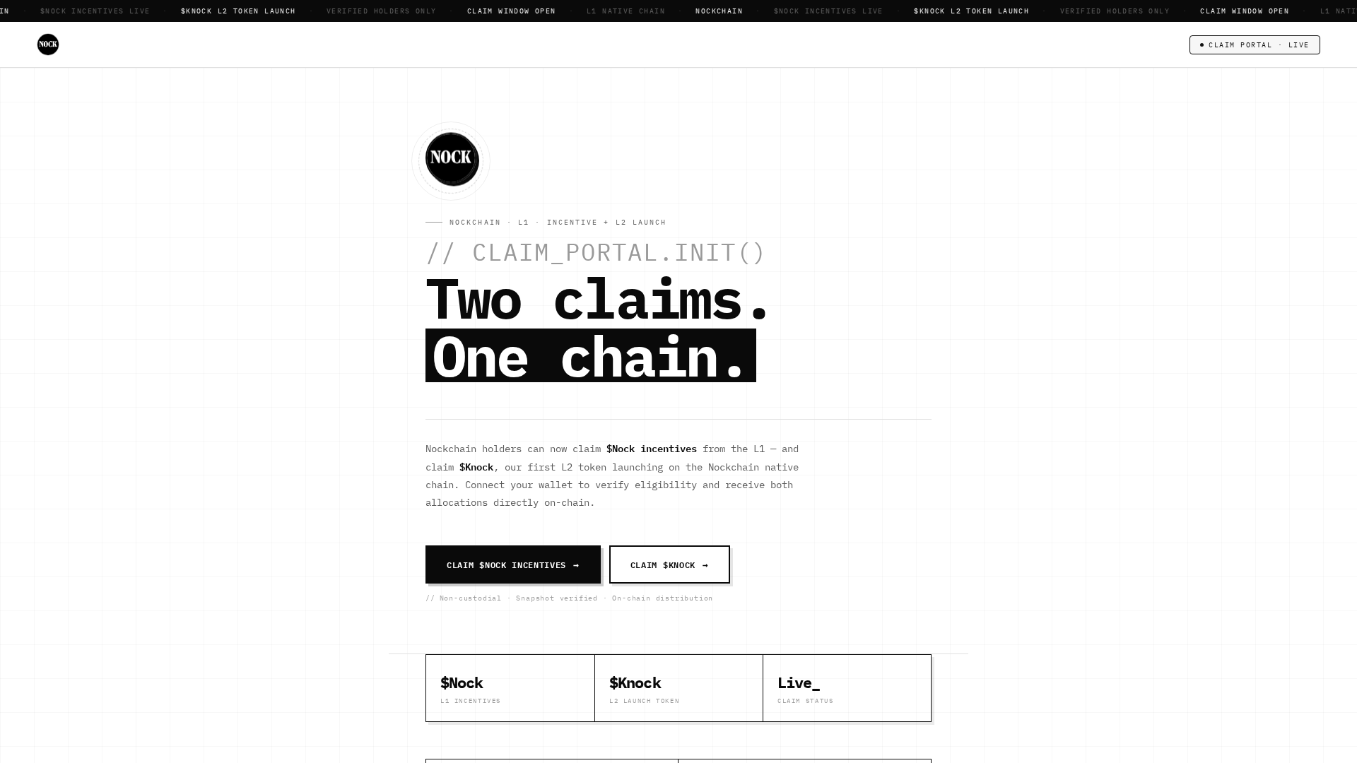 Screenshot of nocktoken.live