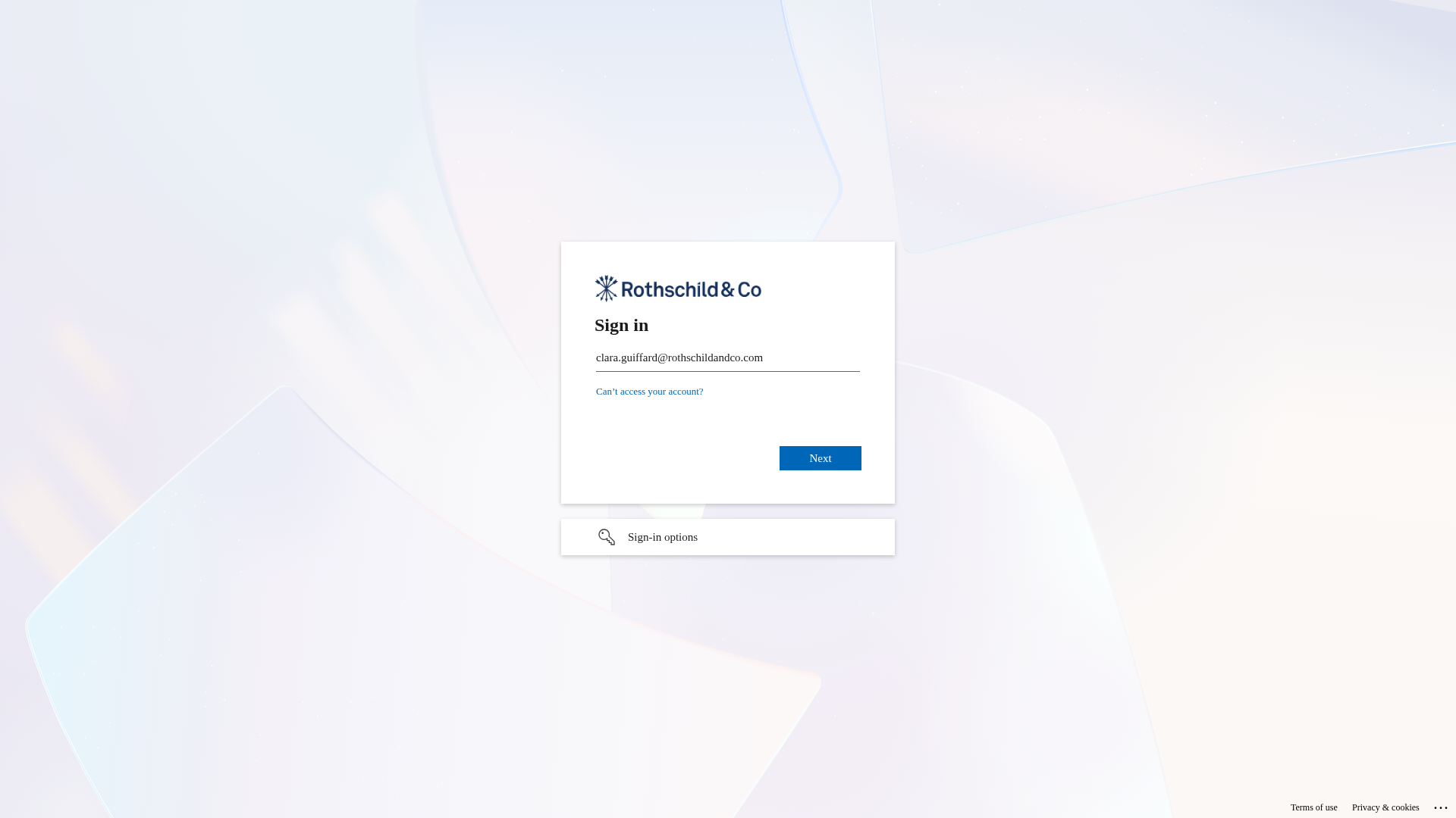 Screenshot of authentication.ms