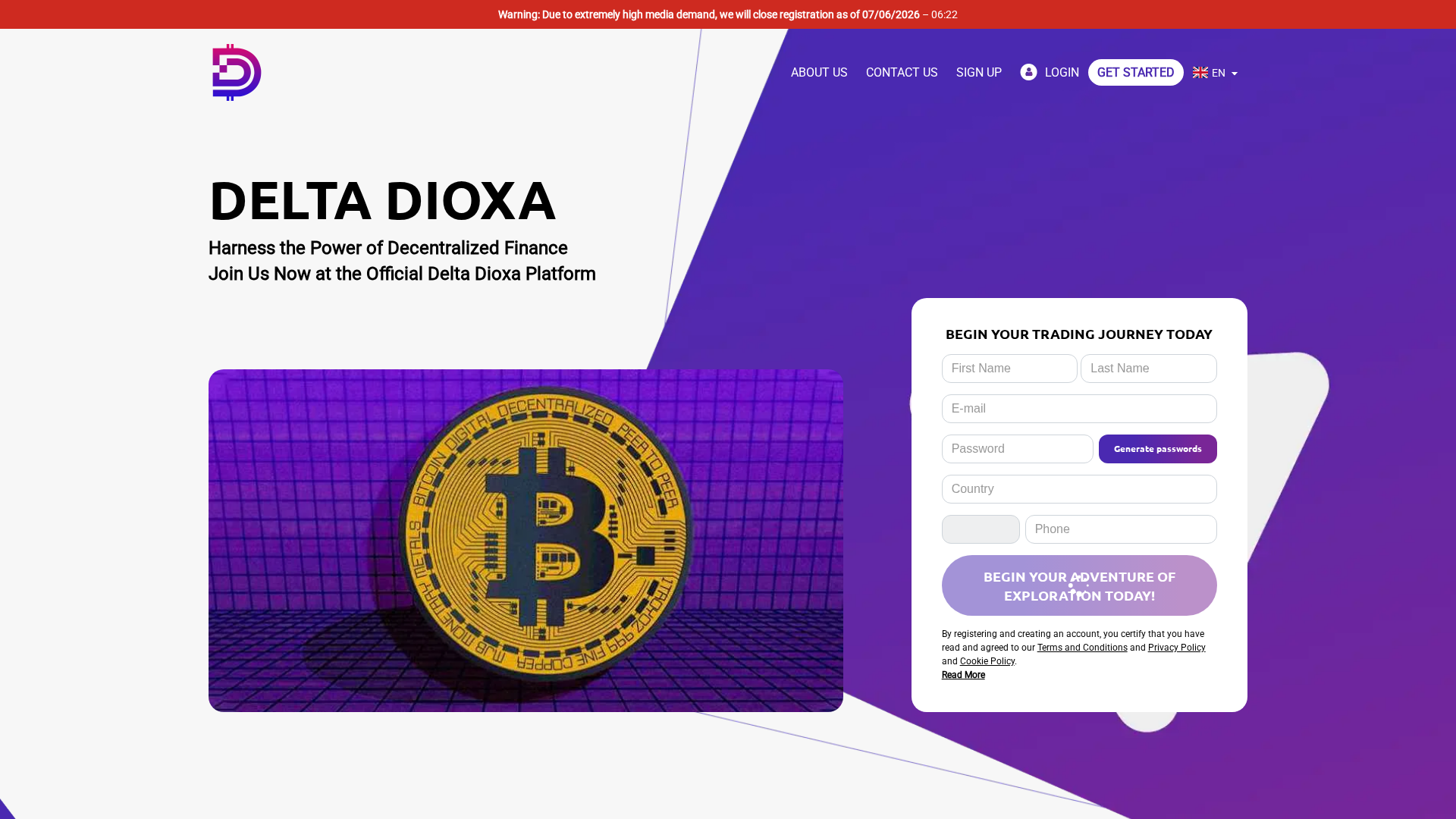 Screenshot of deltadioxasoftware-com.financecryptoworld.com