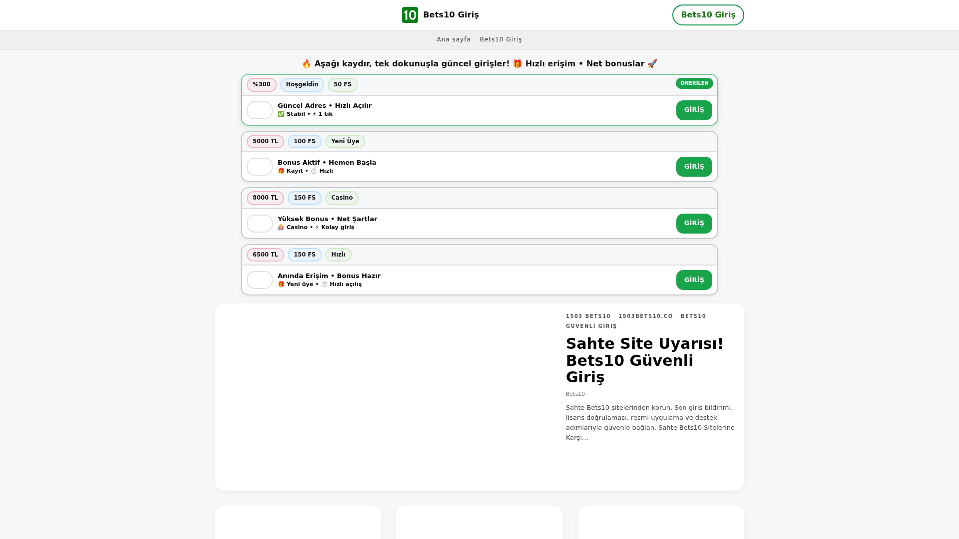 Screenshot of m.bets10-mobilsgiris.vip