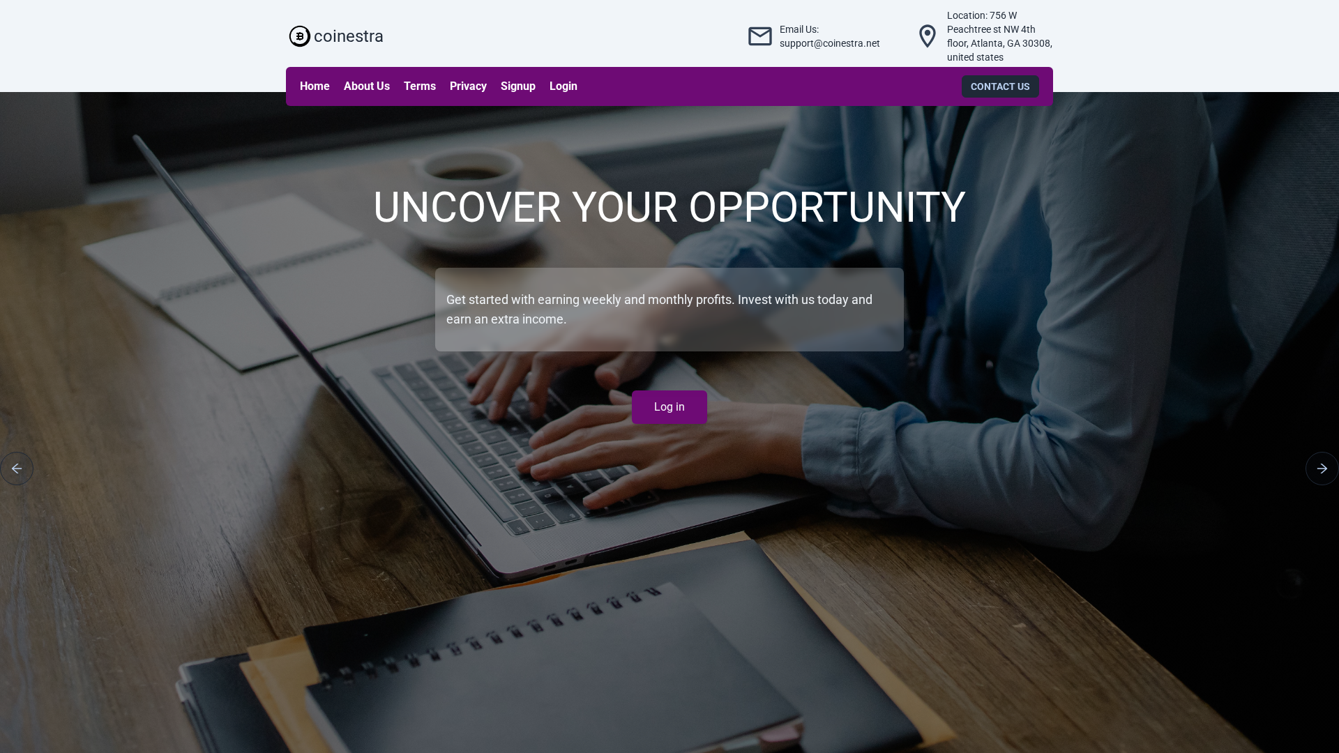 Screenshot of coinestra.net