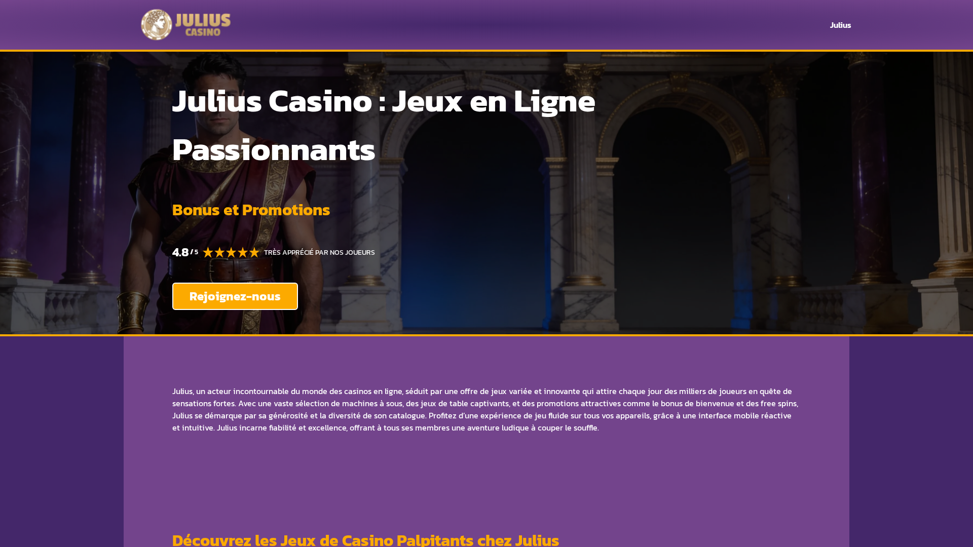 Screenshot of julius-casino-enligne.com