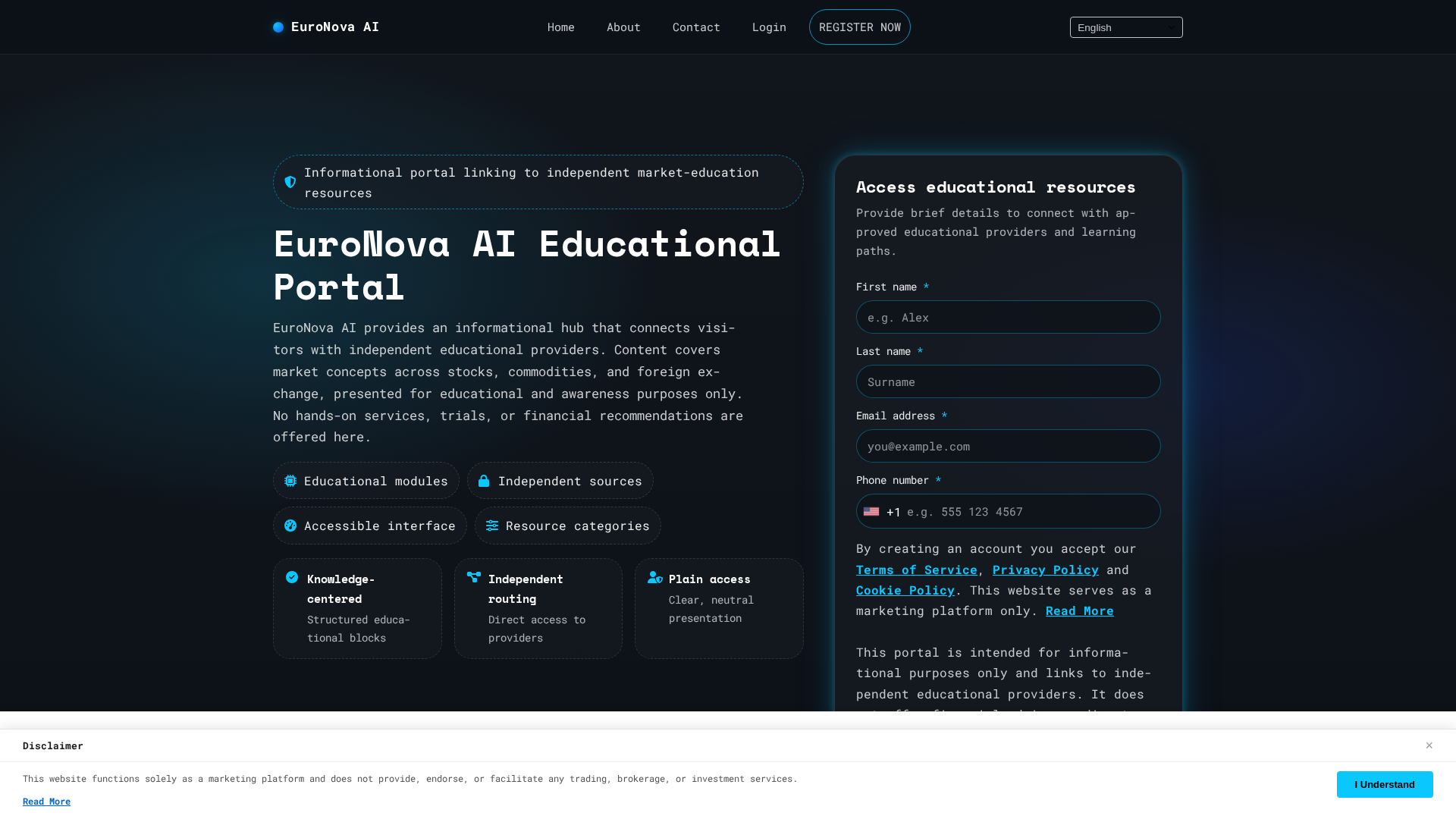 Screenshot of euronova-ai-system.com