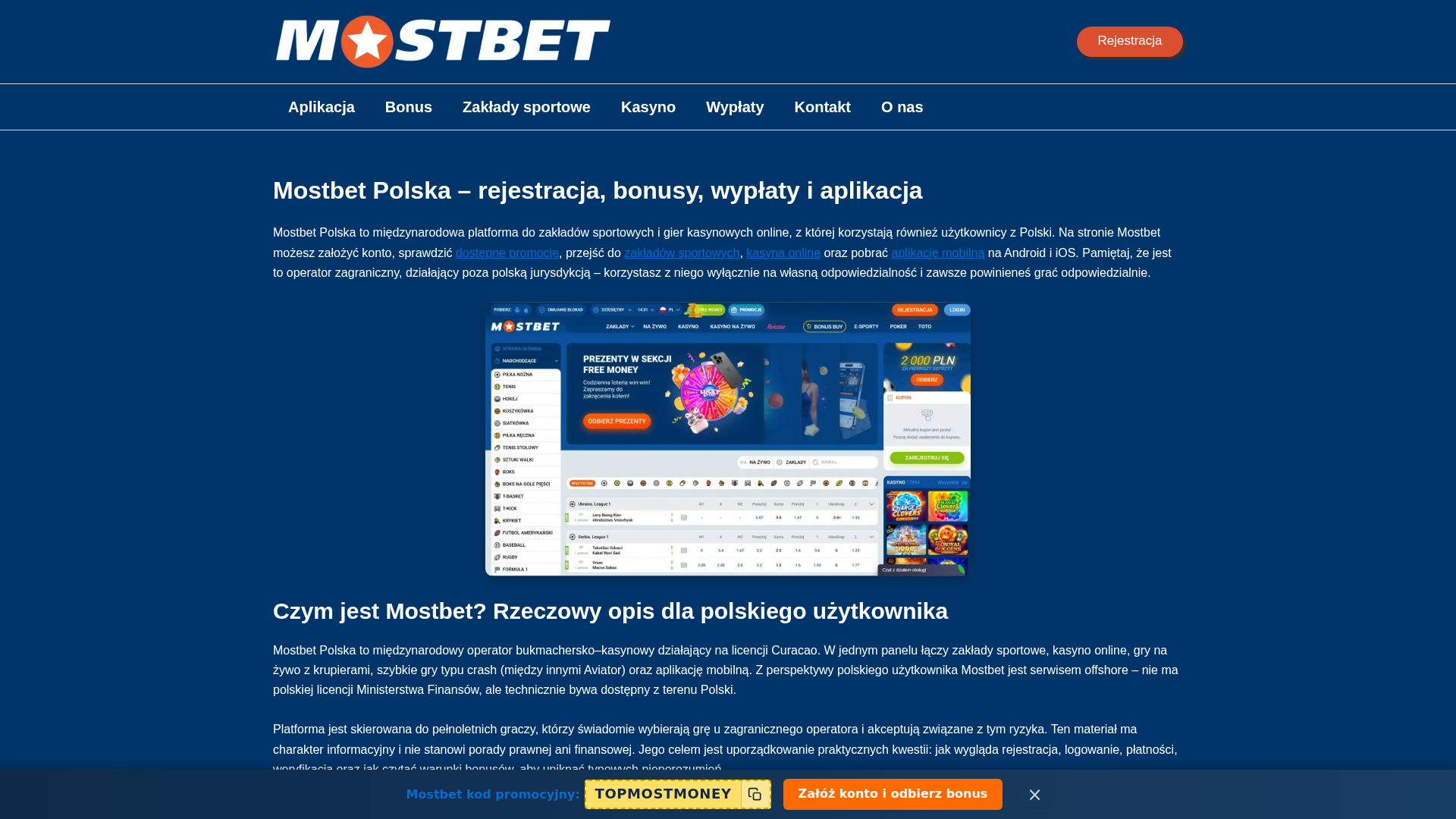 Screenshot of pl-most-bet.com