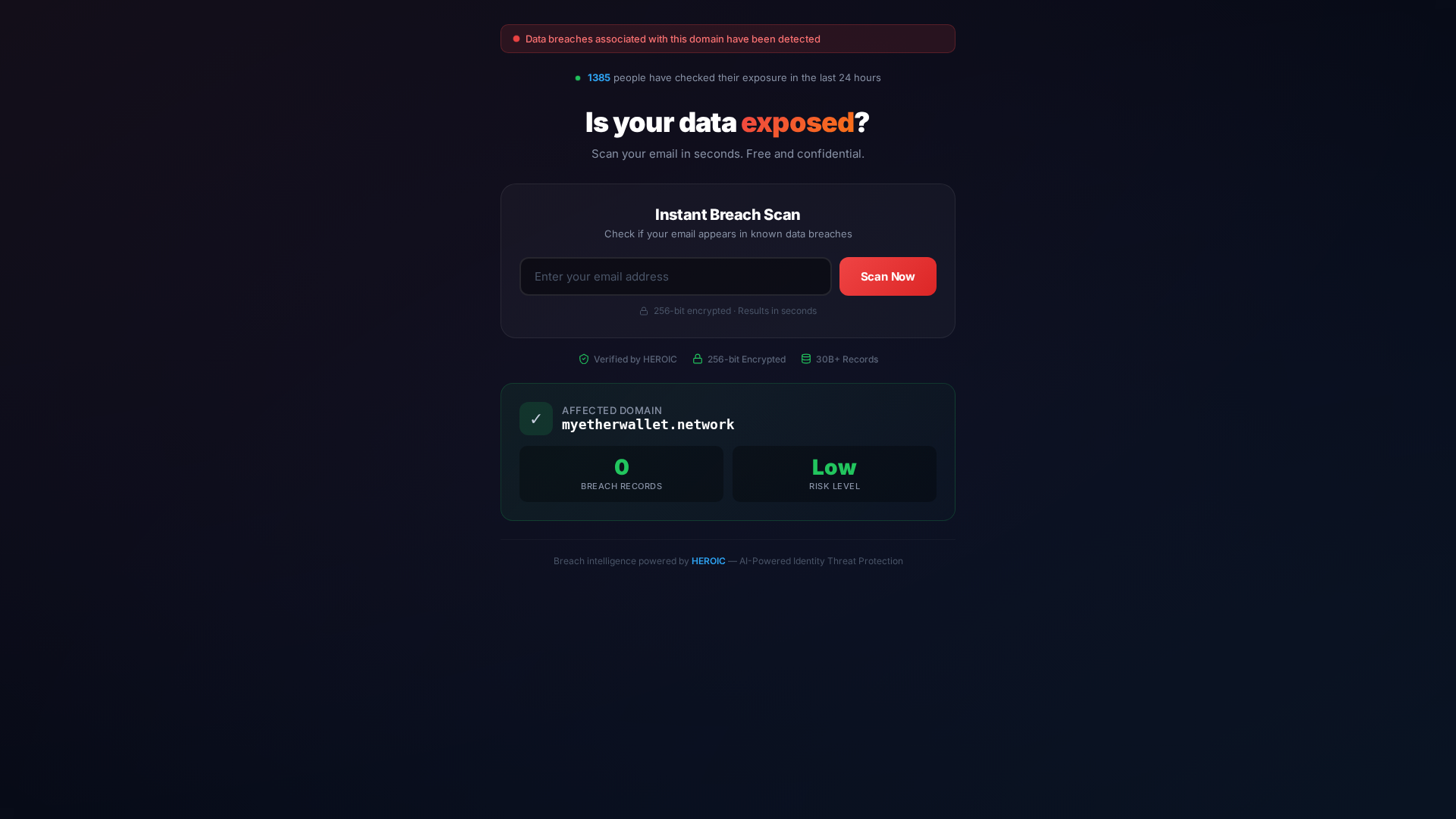 Screenshot of myetherwallet.network
