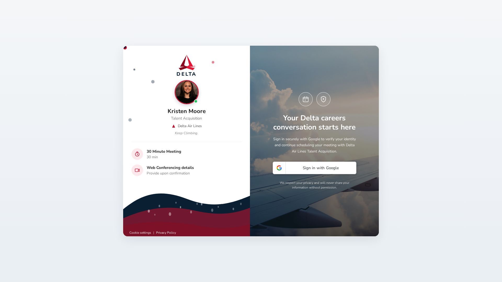 Screenshot of deltaairlines-hiring.com
