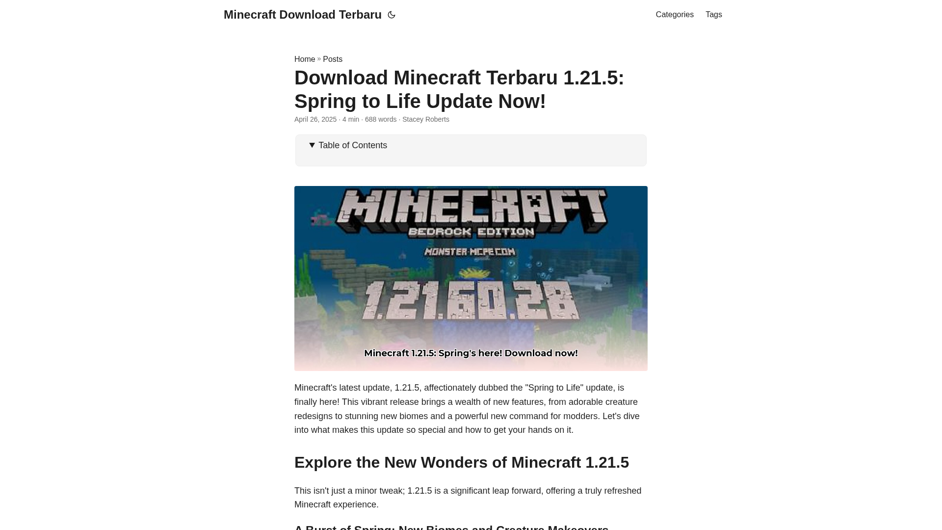 Screenshot of minecraft-download-terbaru.pages.dev