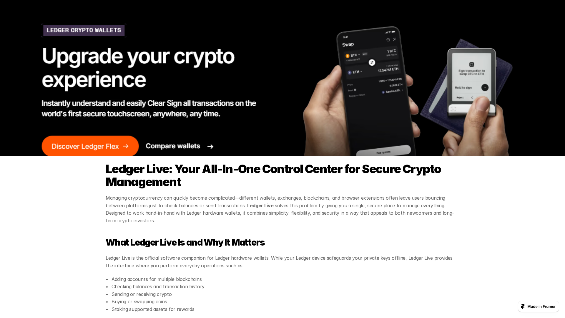 Screenshot of get-ledgeer-live.framer.media