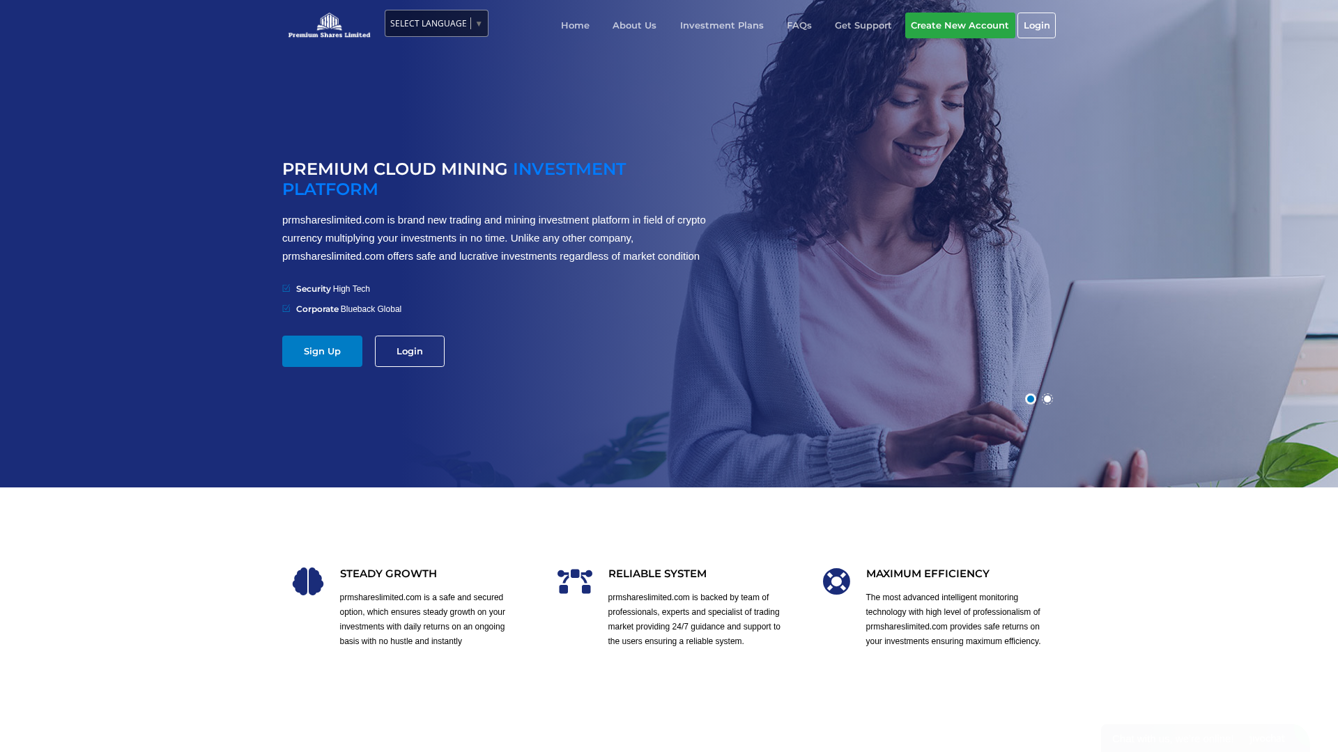 Screenshot of prmshareslimited.com