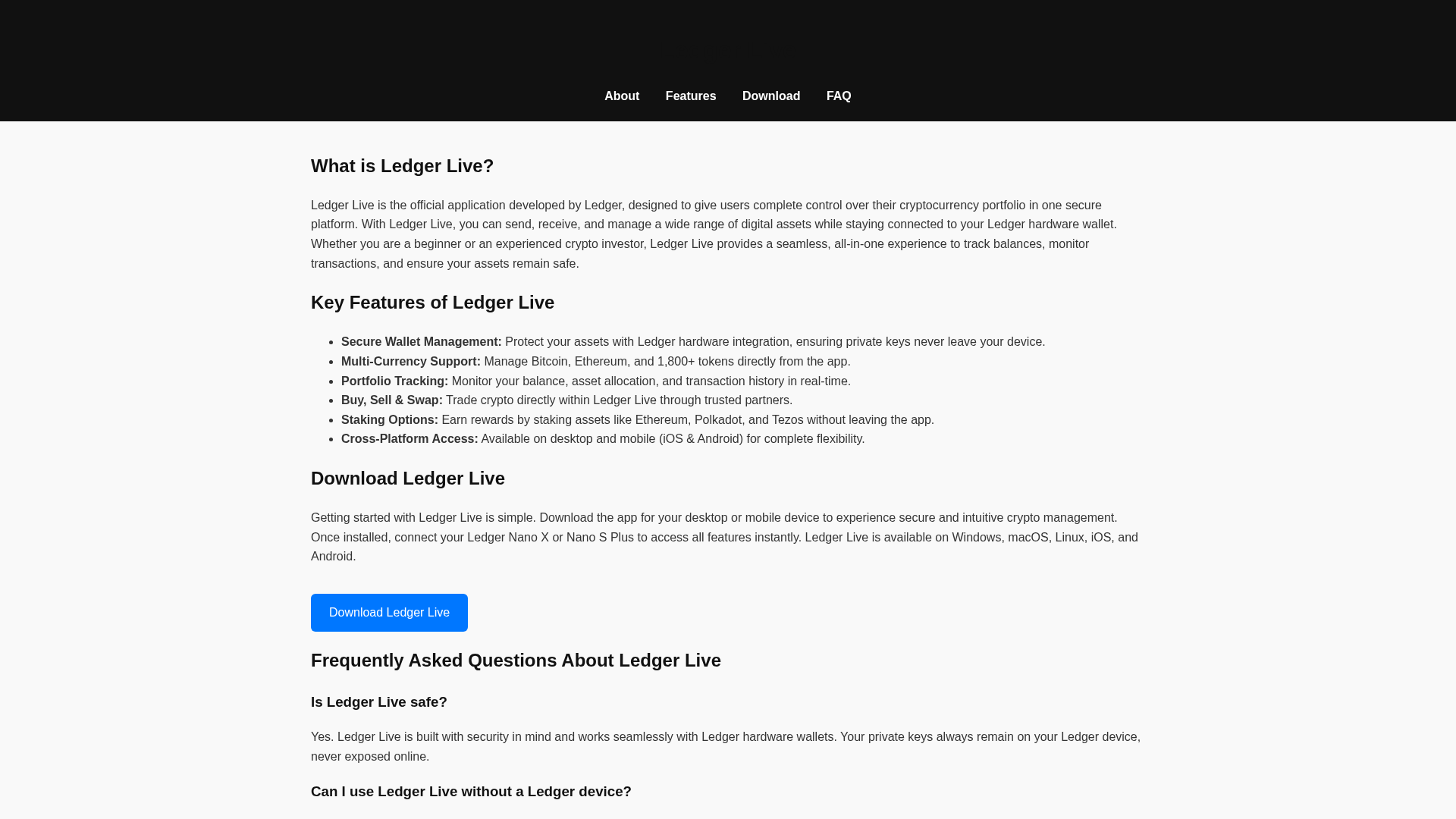 Screenshot of ledger-live-use.pages.dev