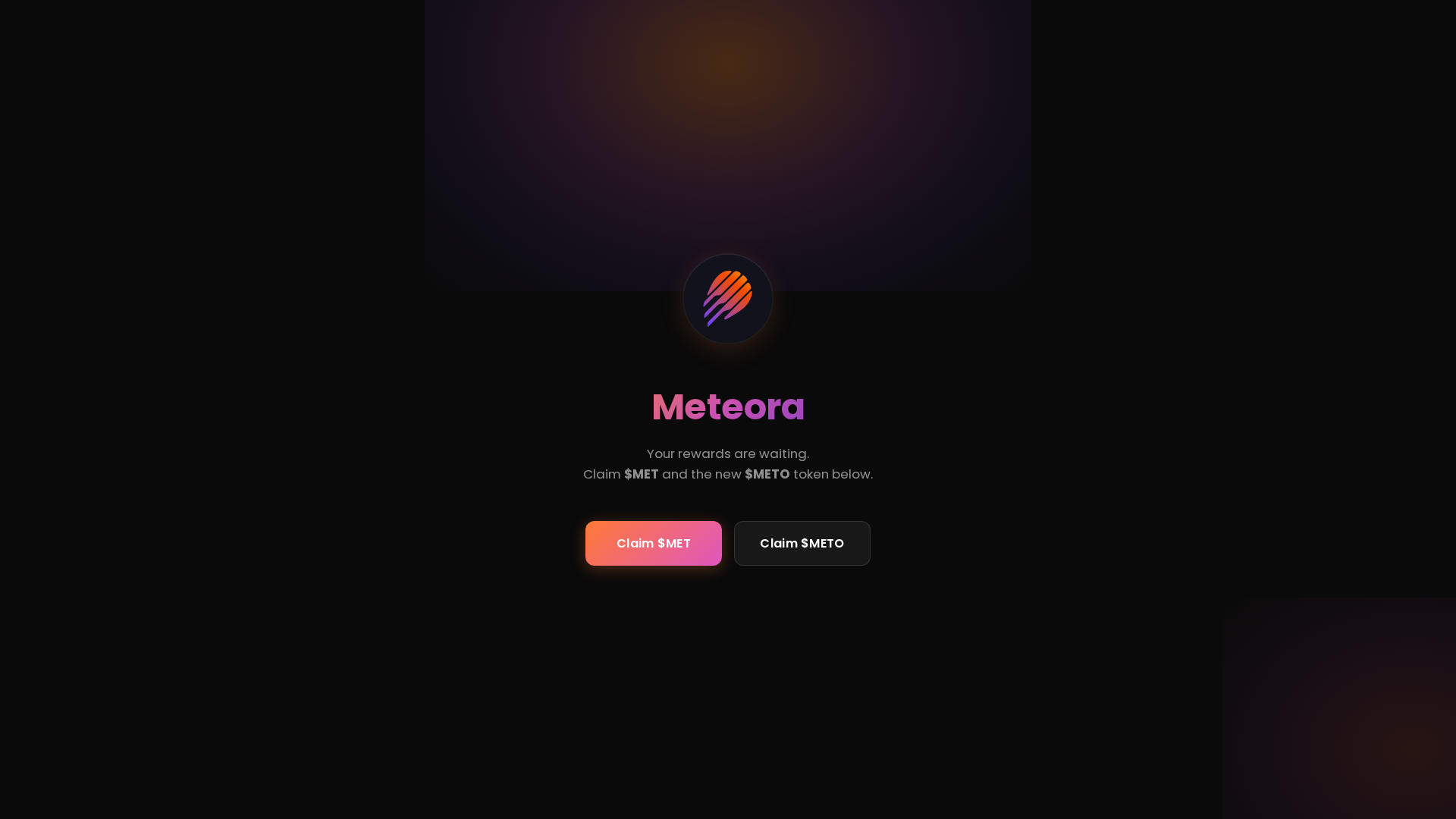 Screenshot of metchain.live