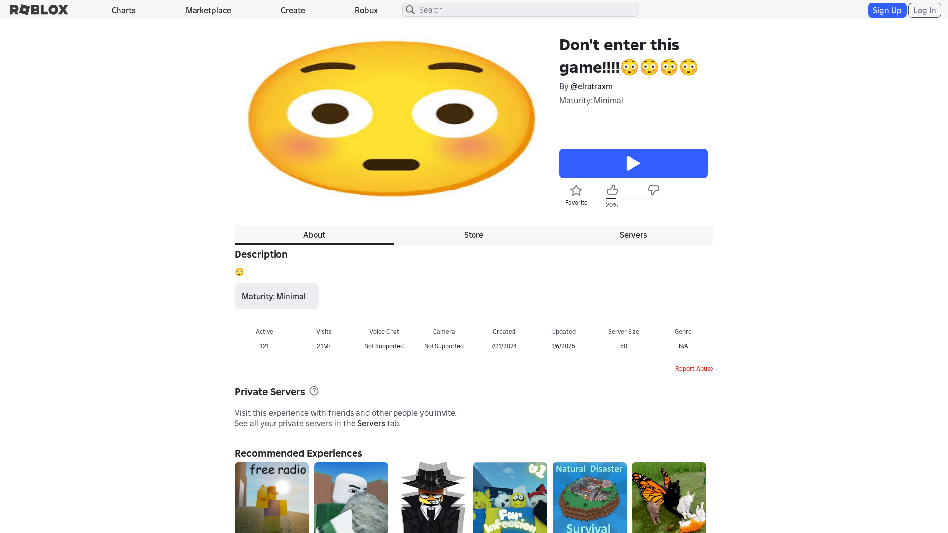 Screenshot of www.roblox.re