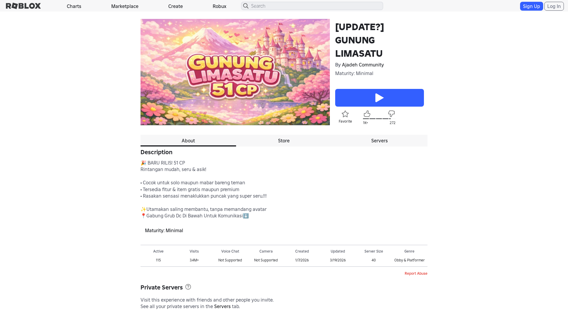 Screenshot of www.roblox.com.bn