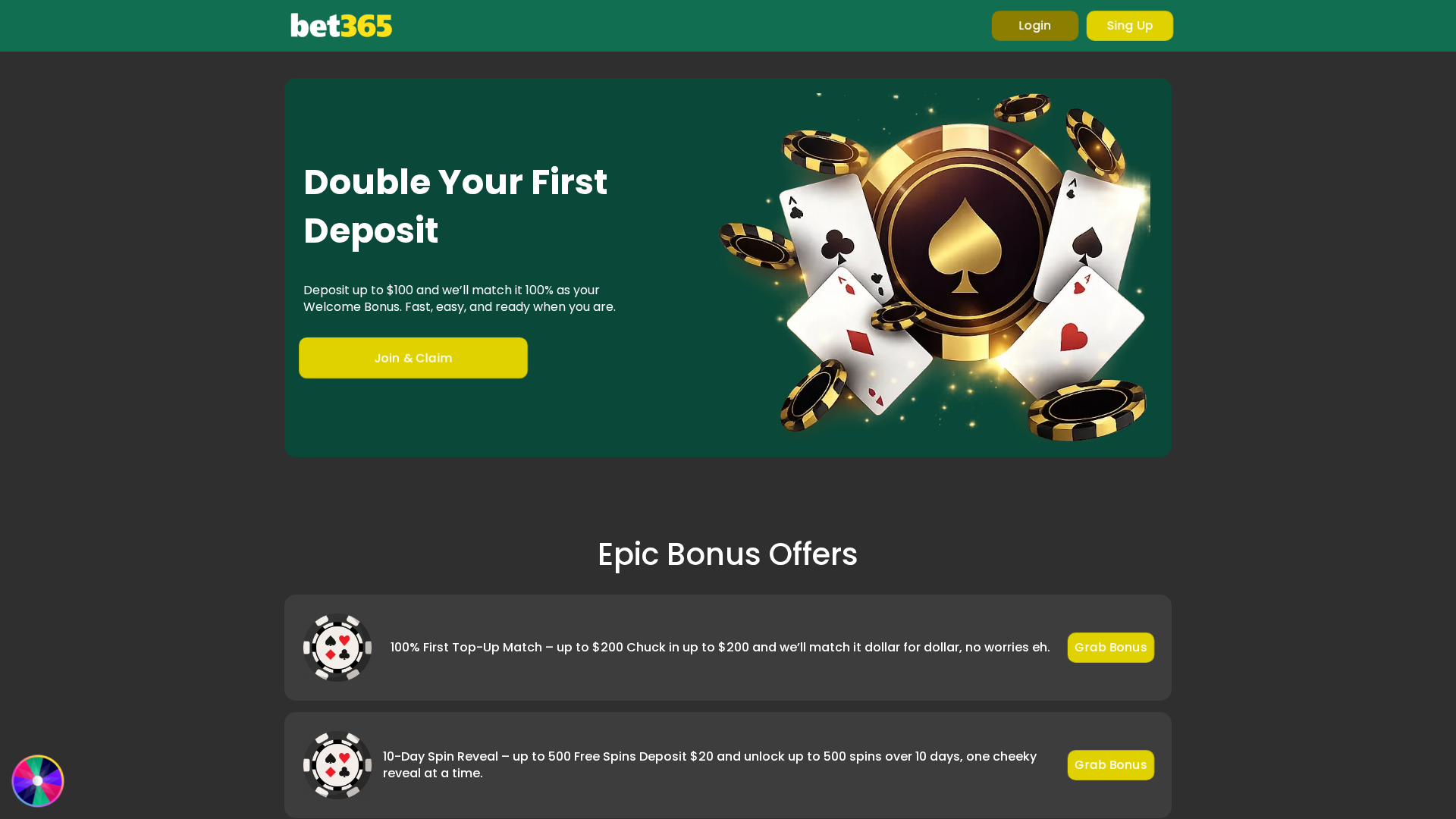 Screenshot of bet365casinosnz.com