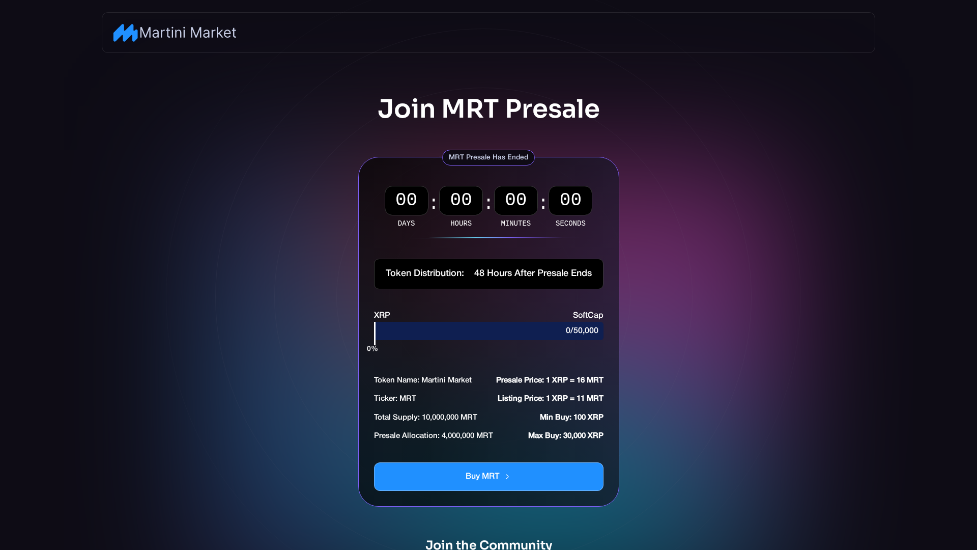 Screenshot of martini-presale.pages.dev