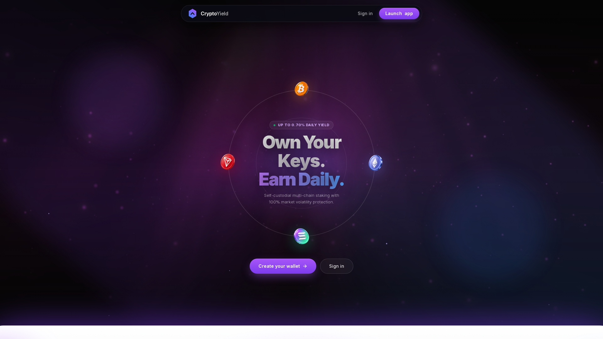Screenshot of cryptoyieldwallet.com